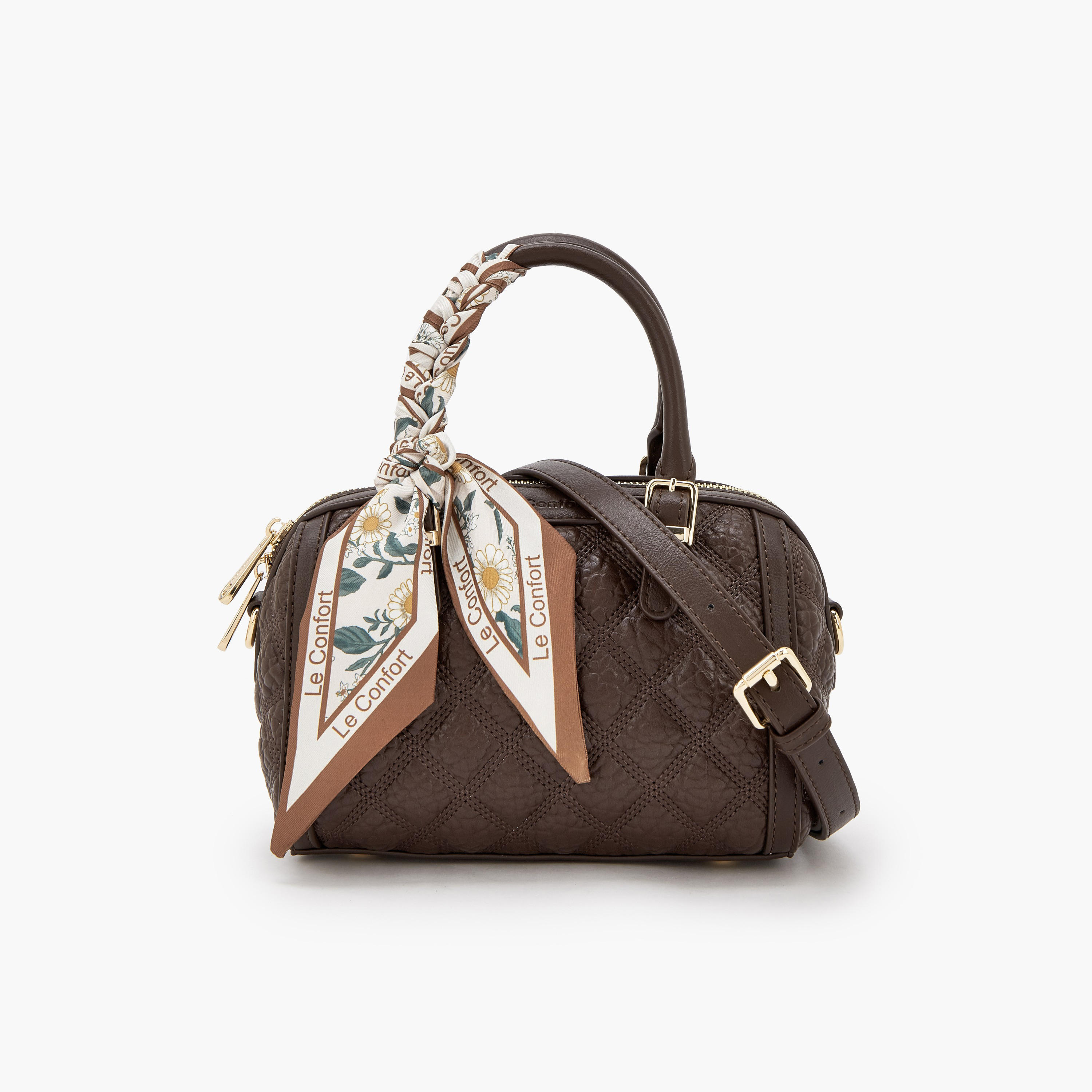 شنطة توت مبطنة بزينة وشاح من لو كونفورت-women-bagsandwallets-handbags-image-1