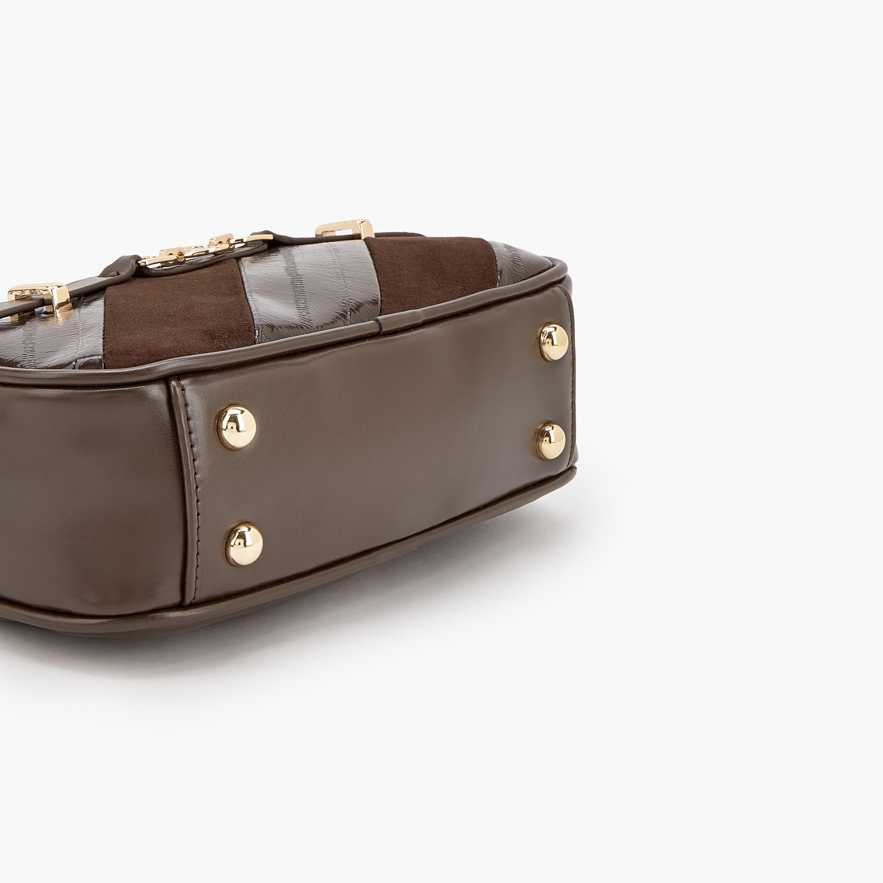 Le Confort Striped Crossbody Bag with Zip Closure-women-bagsandwallets-handbags-image-6