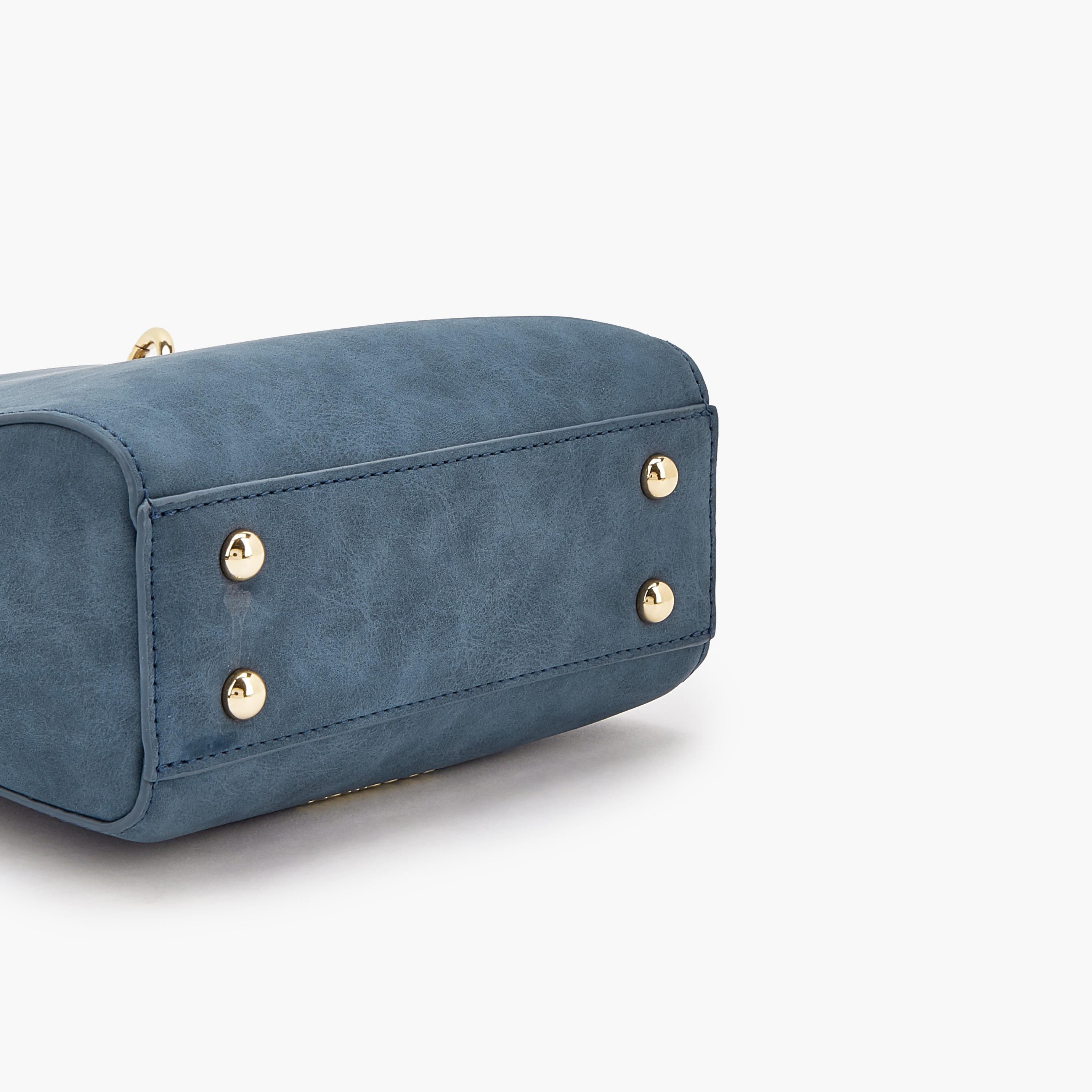 Le Confort Textured Mini Tote Bag with Scarf Accent-women-bagsandwallets-handbags-image-6