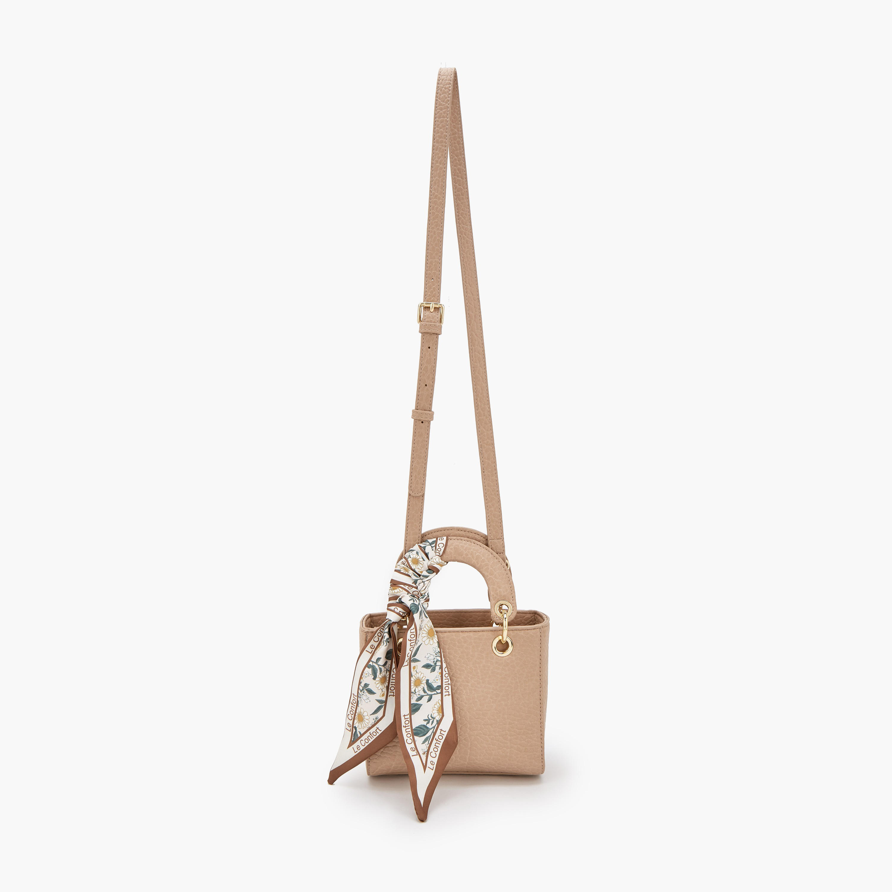 شنطة توتي صغيرة بارزة الملمس بوشاح من لو كونفورت-women-bagsandwallets-handbags-image-2