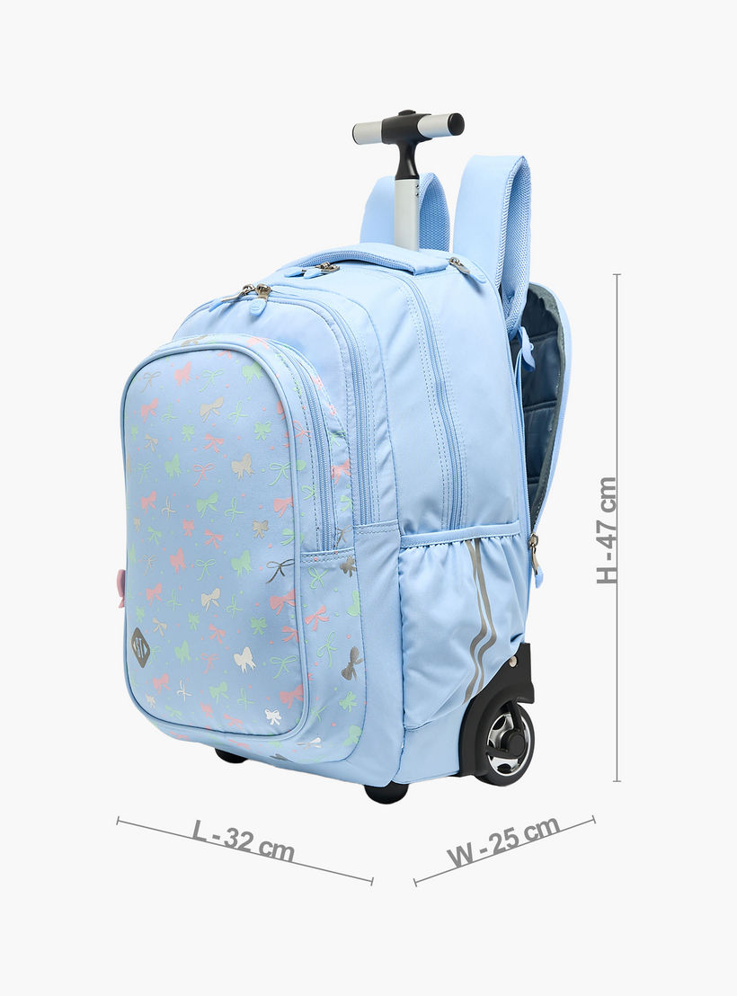 St.Right Bow Print Trolley Backpack for Girls 8-13 Years with Retractable Handle - 18 inch-school-bagsandbackpacks-trolleybags-image-12