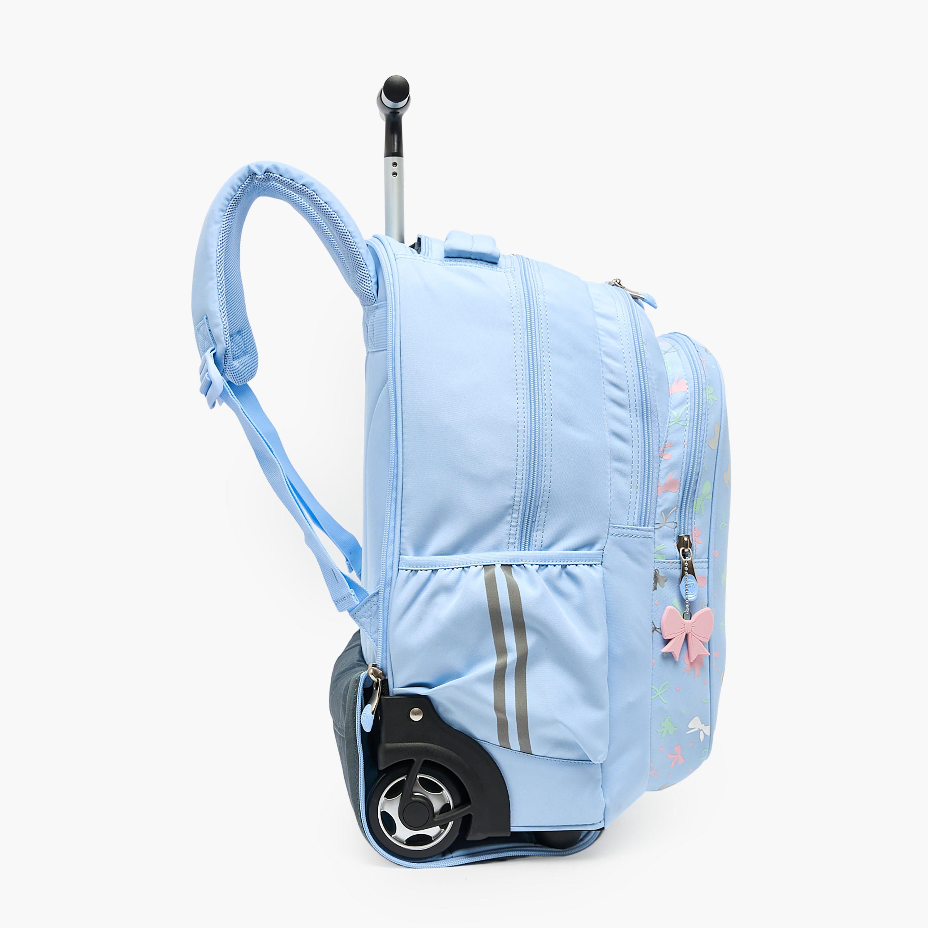 St.Right Bow Print Trolley Backpack for Girls 8-13 Years with Retractable Handle - 18 inch-school-bagsandbackpacks-trolleybags-image-13