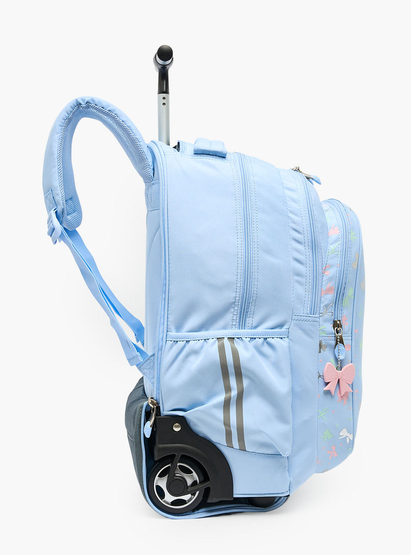 St.Right Bow Print Trolley Backpack for Girls 8-13 Years with Retractable Handle - 18 inch-school-bagsandbackpacks-trolleybags-image-13
