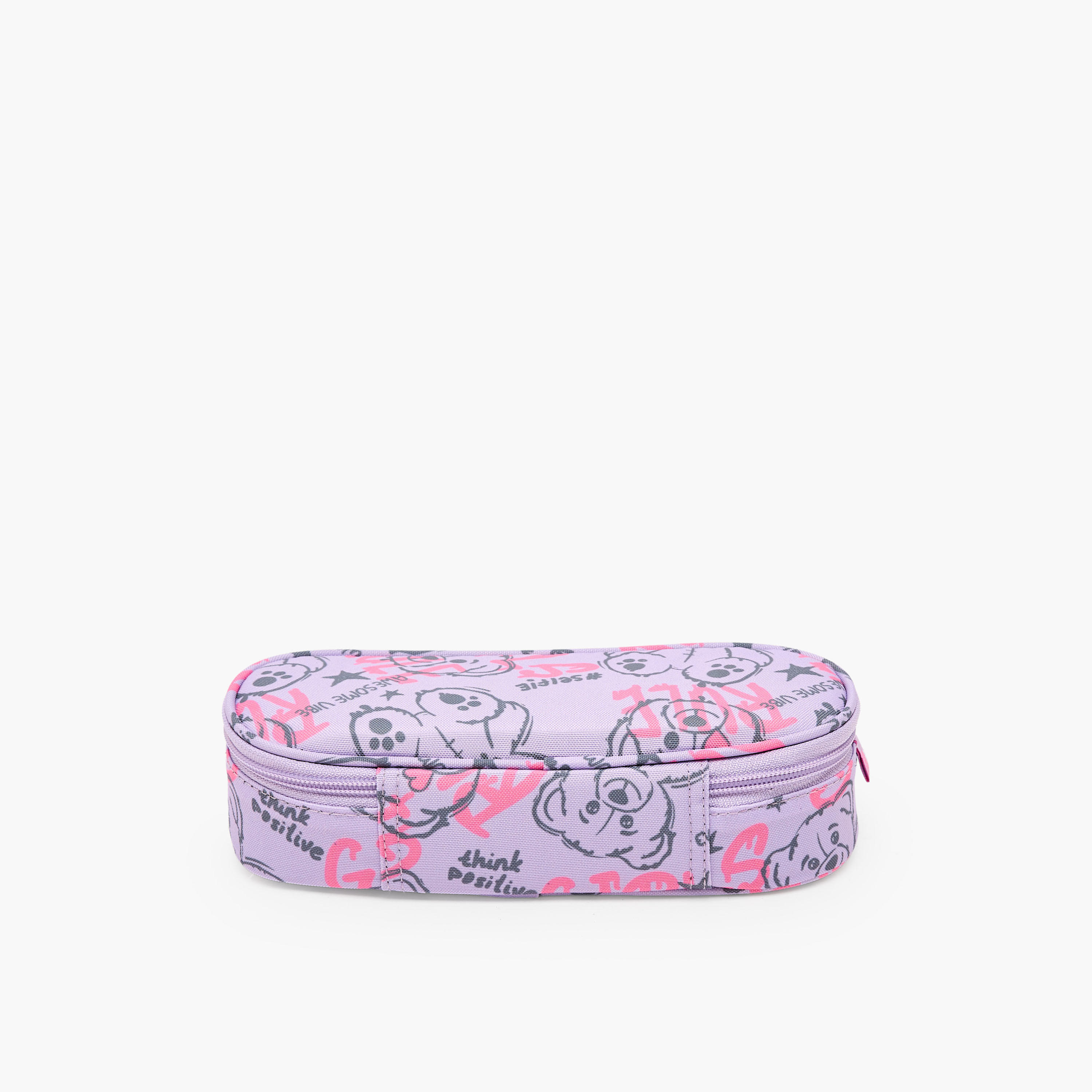 St.Right Bear Print Pencil Case with Zip Closure-school-stationery-pencilcases-image-3