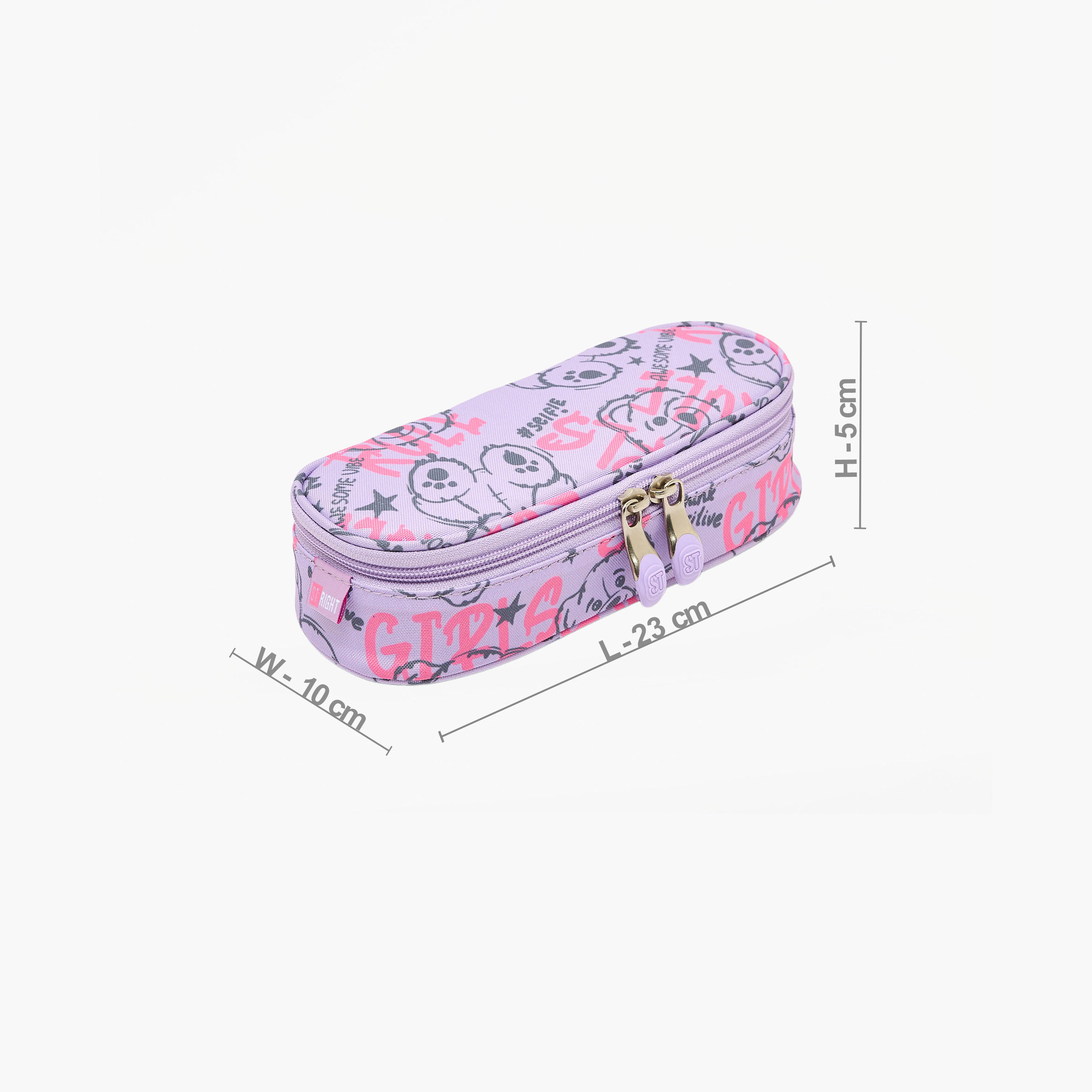St.Right Bear Print Pencil Case with Zip Closure-school-stationery-pencilcases-image-4