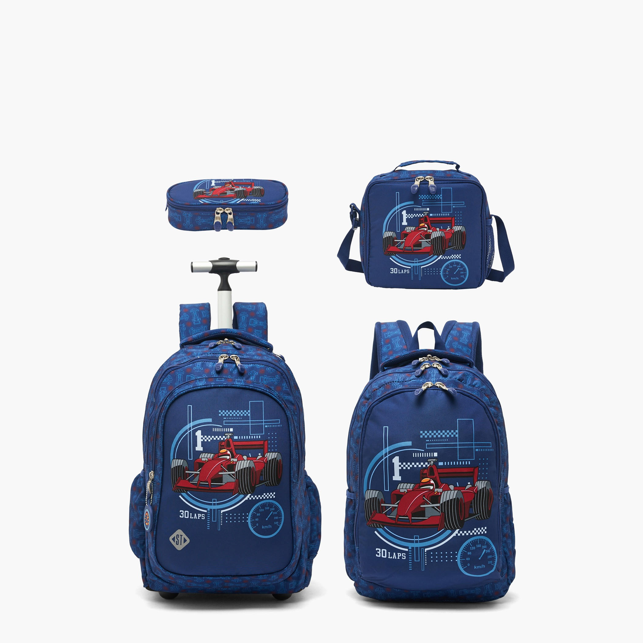 St.Right Racing Car Print Lunch Bag for Boys 8-13 Years with Adjustable Strap-school-lunchessentials-lunchbags-image-8