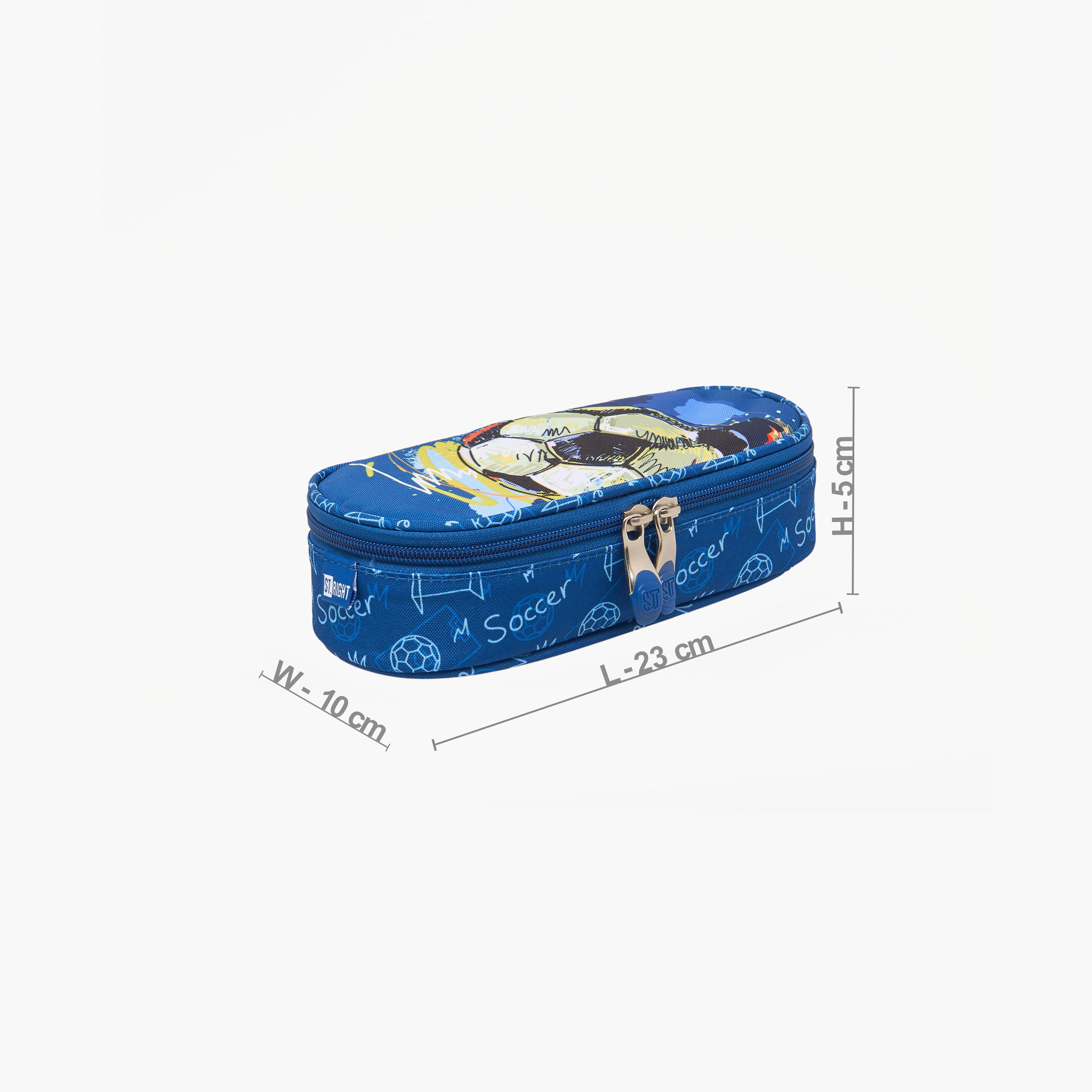St.Right Football Print Pencil Case with Zip Closure-school-stationery-pencilcases-image-4