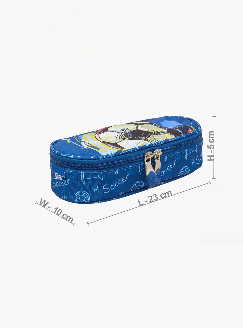 St.Right Football Print Pencil Case with Zip Closure-school-stationery-pencilcases-image-4