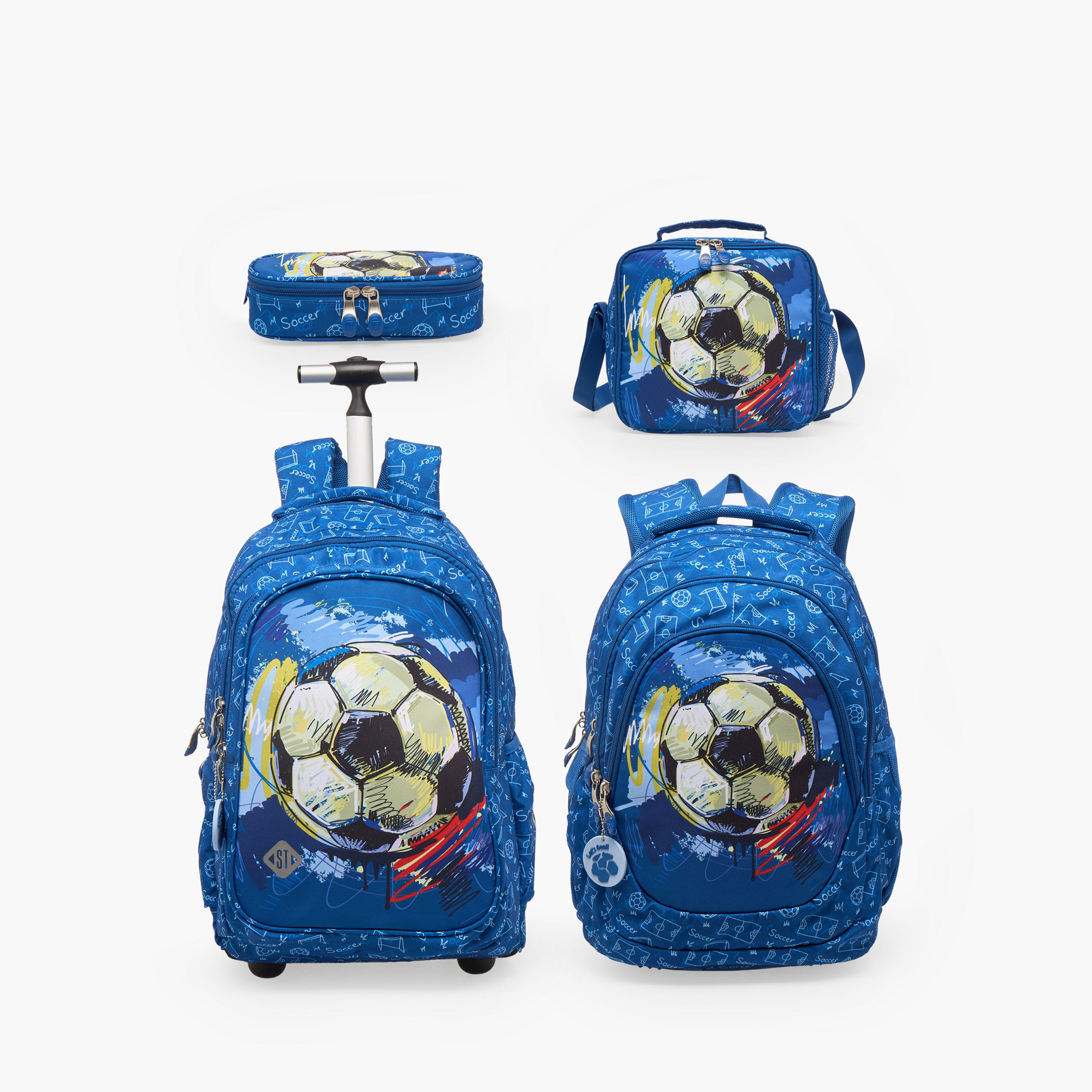 St.Right Football Print Pencil Case with Zip Closure-school-stationery-pencilcases-image-7