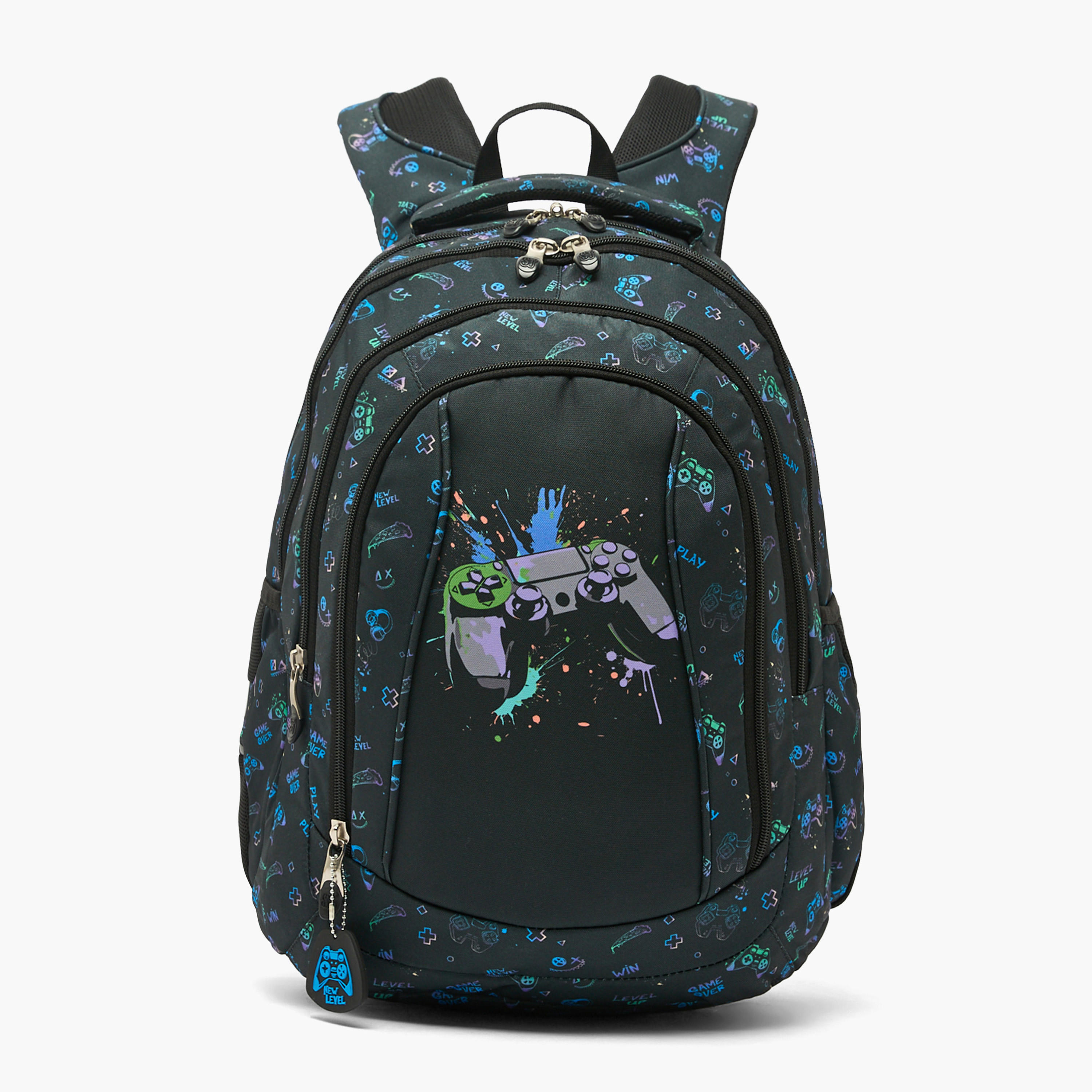 St.Right Controller Print Trolley Backpack for Boys 8-13 Years with Retractable Handle - 18 inch-school-bagsandbackpacks-trolleybags-image-7