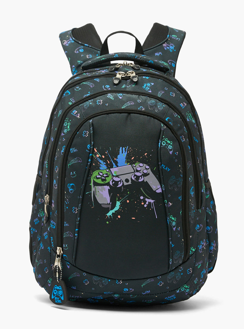 St.Right Controller Print Trolley Backpack for Boys 8-13 Years with Retractable Handle - 18 inch-school-bagsandbackpacks-trolleybags-image-7