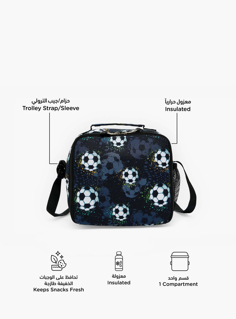 St.Right Football Print Lunch Bag for Boys 8-13 Years with Insulation-school-lunchessentials-lunchbags-image-2