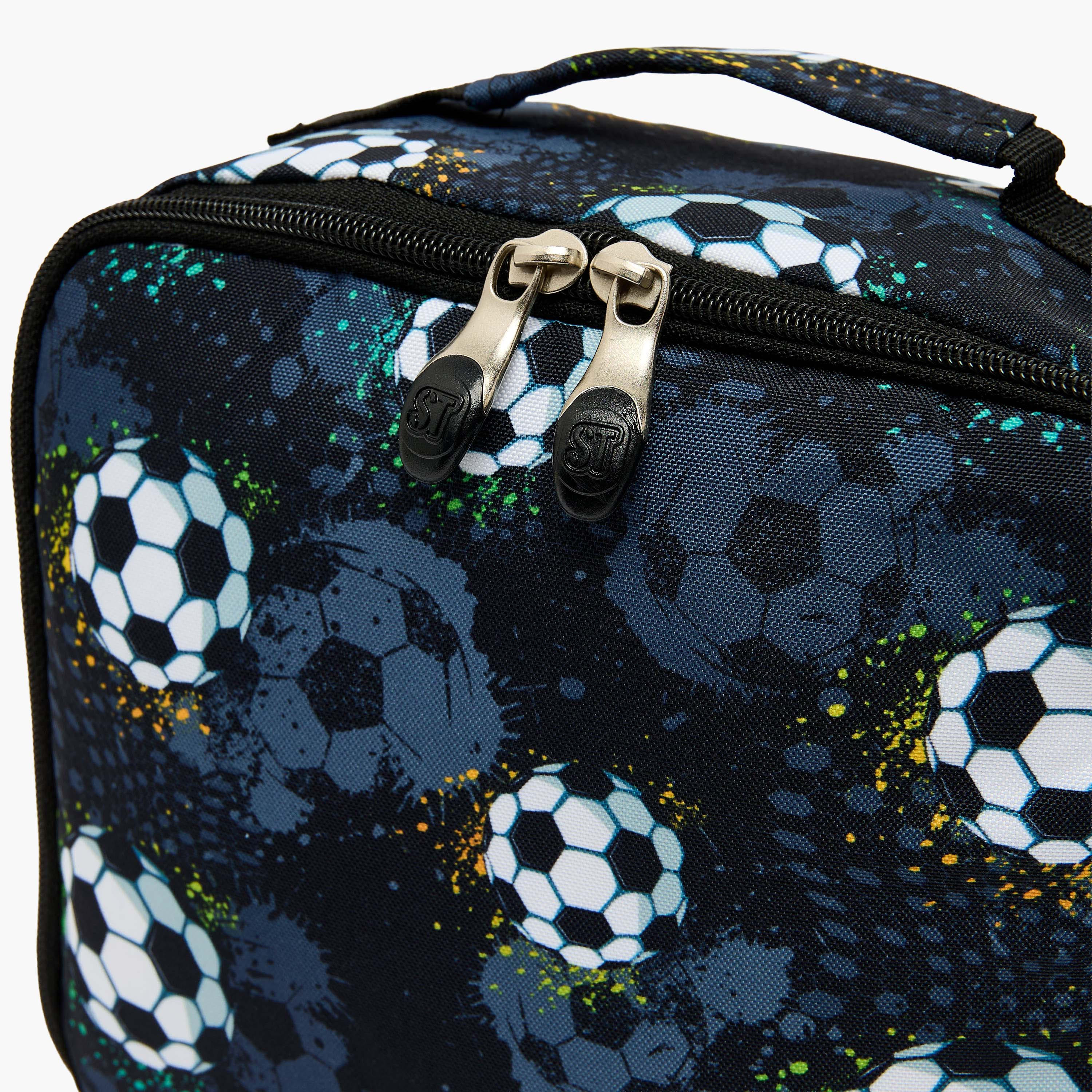 St.Right Football Print Lunch Bag for Boys 8-13 Years with Insulation-school-lunchessentials-lunchbags-image-3
