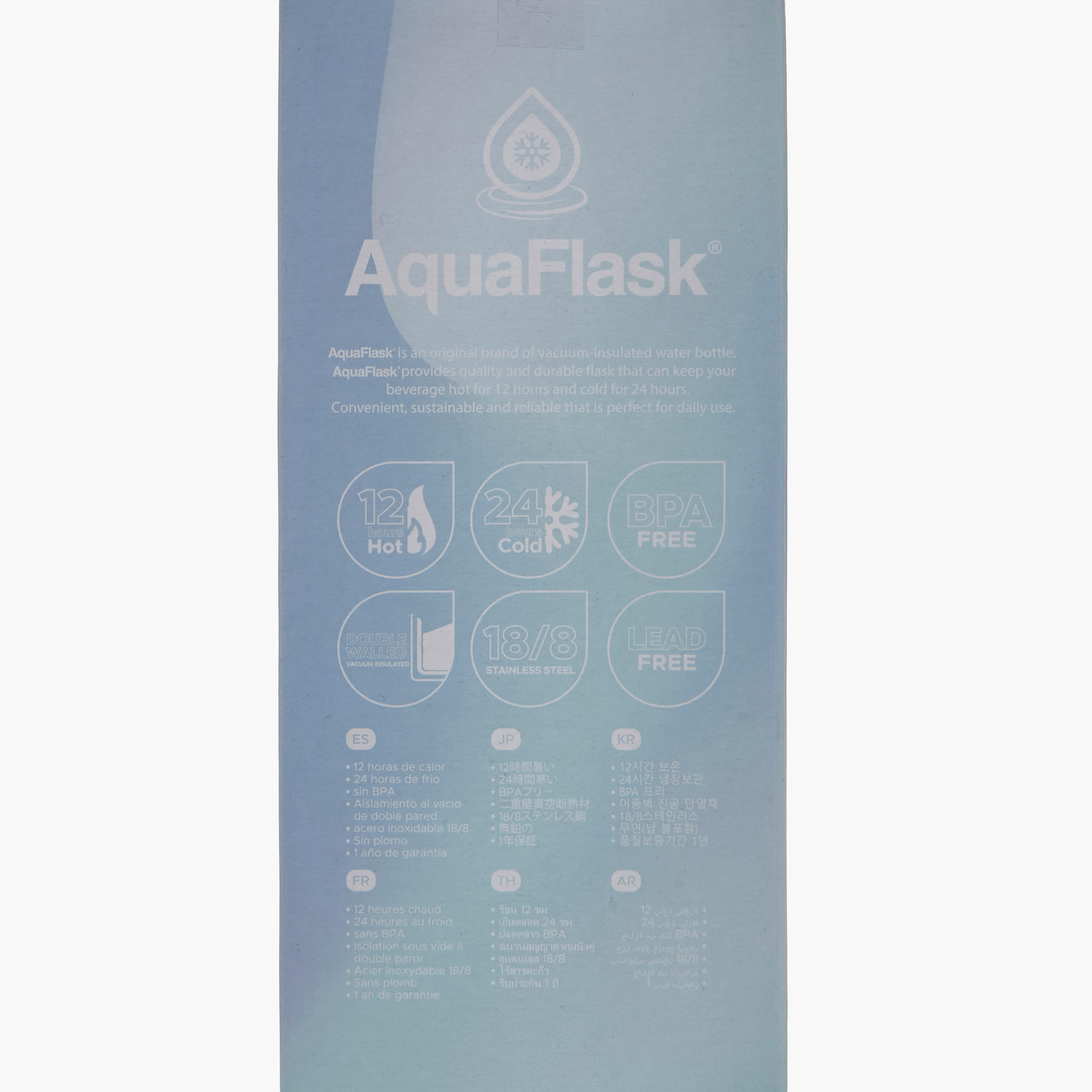 AquaFlask Candy Floss Ombre Print Stainless Steel Water Bottle with Handle - 650 ml-household-dining-drinkserveware-bottles-image-10