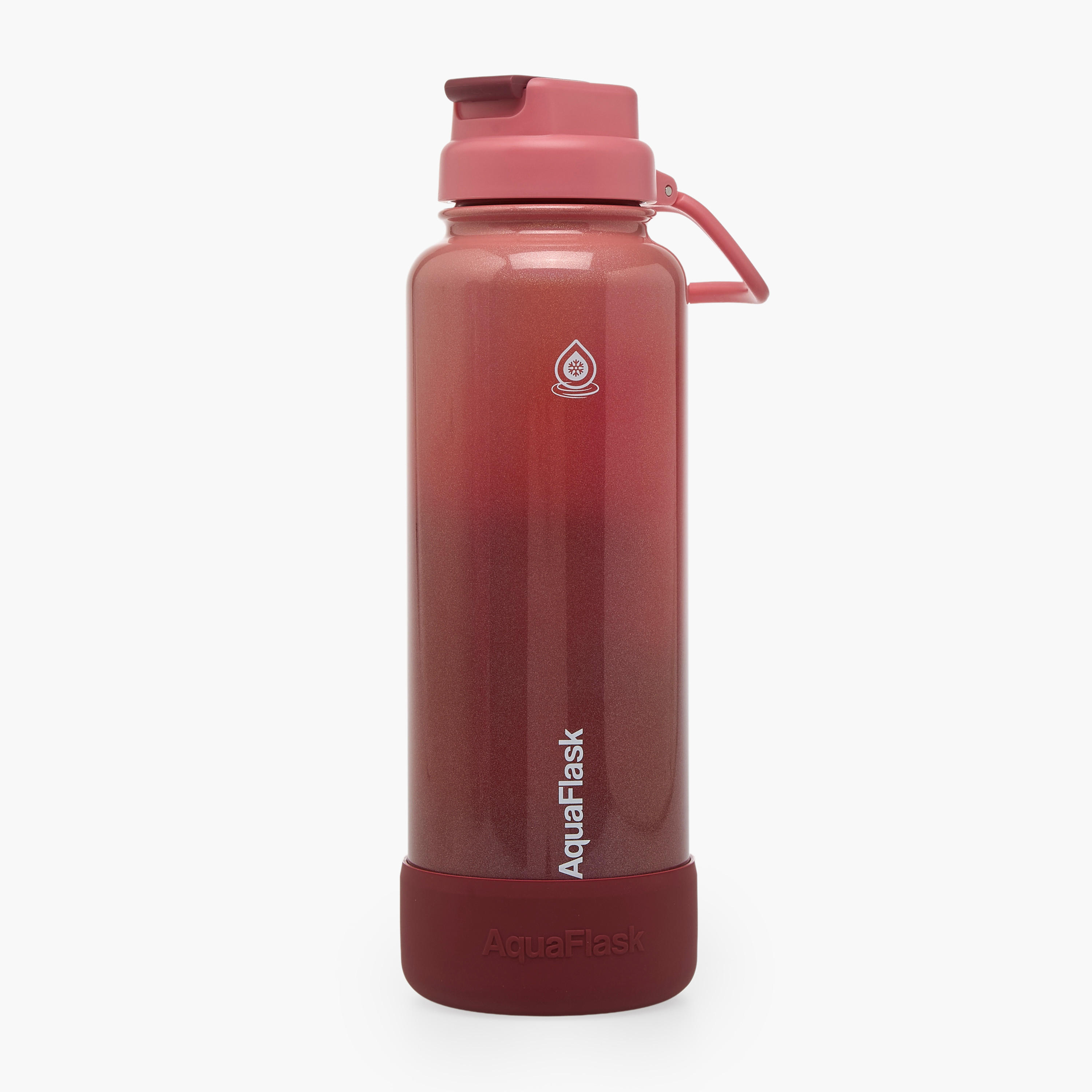 قارورة مياه ستانلس ستيل بطبعات كاندي فلوس أومبري من أكوا فلاسك - 650 مل-household-dining-drinkserveware-bottles-image-1