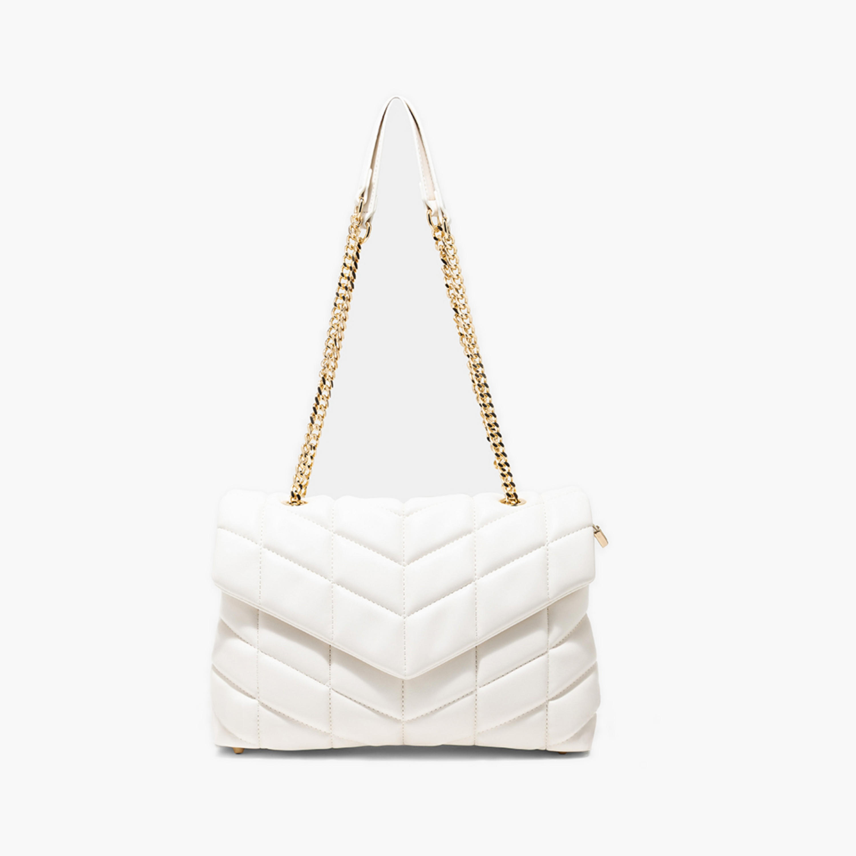 AMICA Quilted Puffer Shoulder Bag with Chain-women-bagsandwallets-handbags-image-7