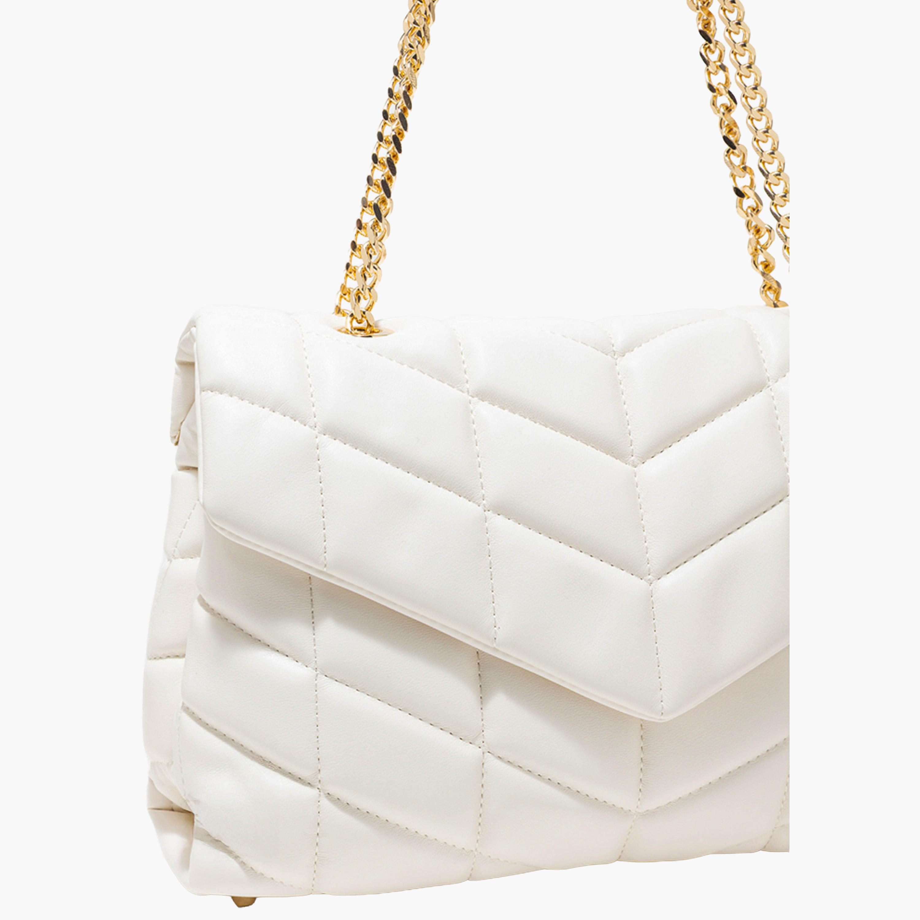AMICA Quilted Puffer Shoulder Bag with Chain-women-bagsandwallets-handbags-image-9