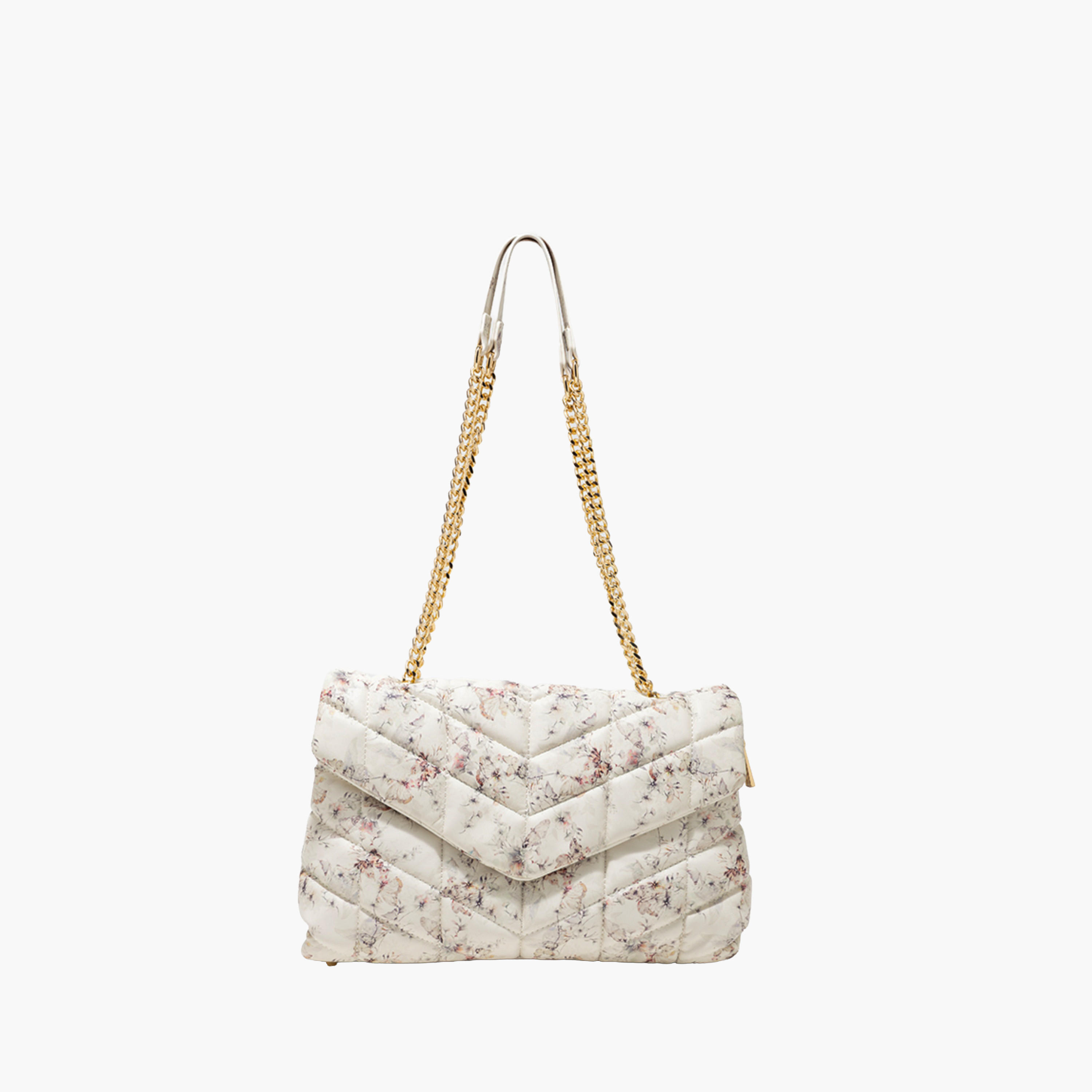 AMICA Quilted Puffer Shoulder Bag with Chain-women-bagsandwallets-handbags-image-1