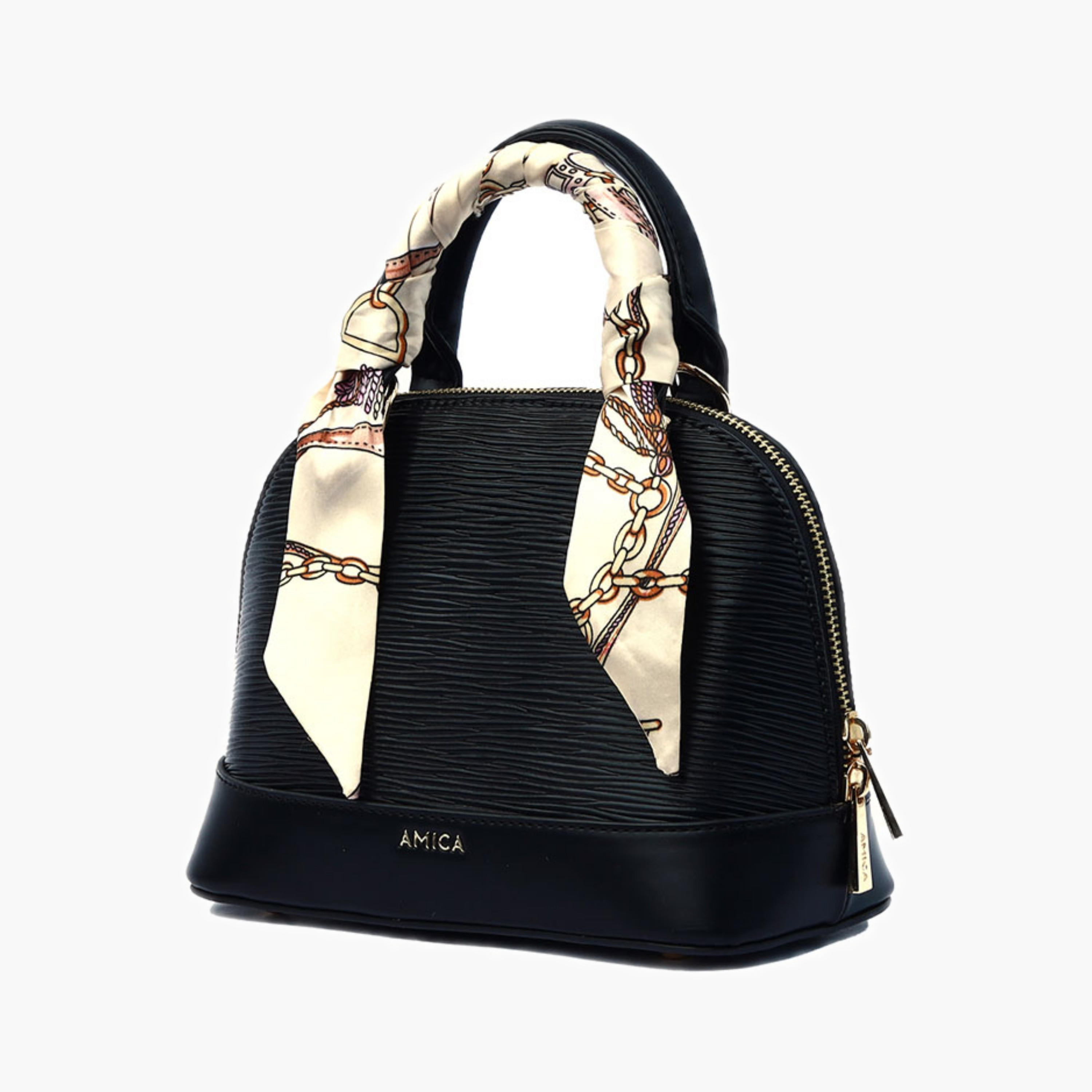 AMICA Textured Dome Bag Scarf Detail-women-bagsandwallets-handbags-image-2