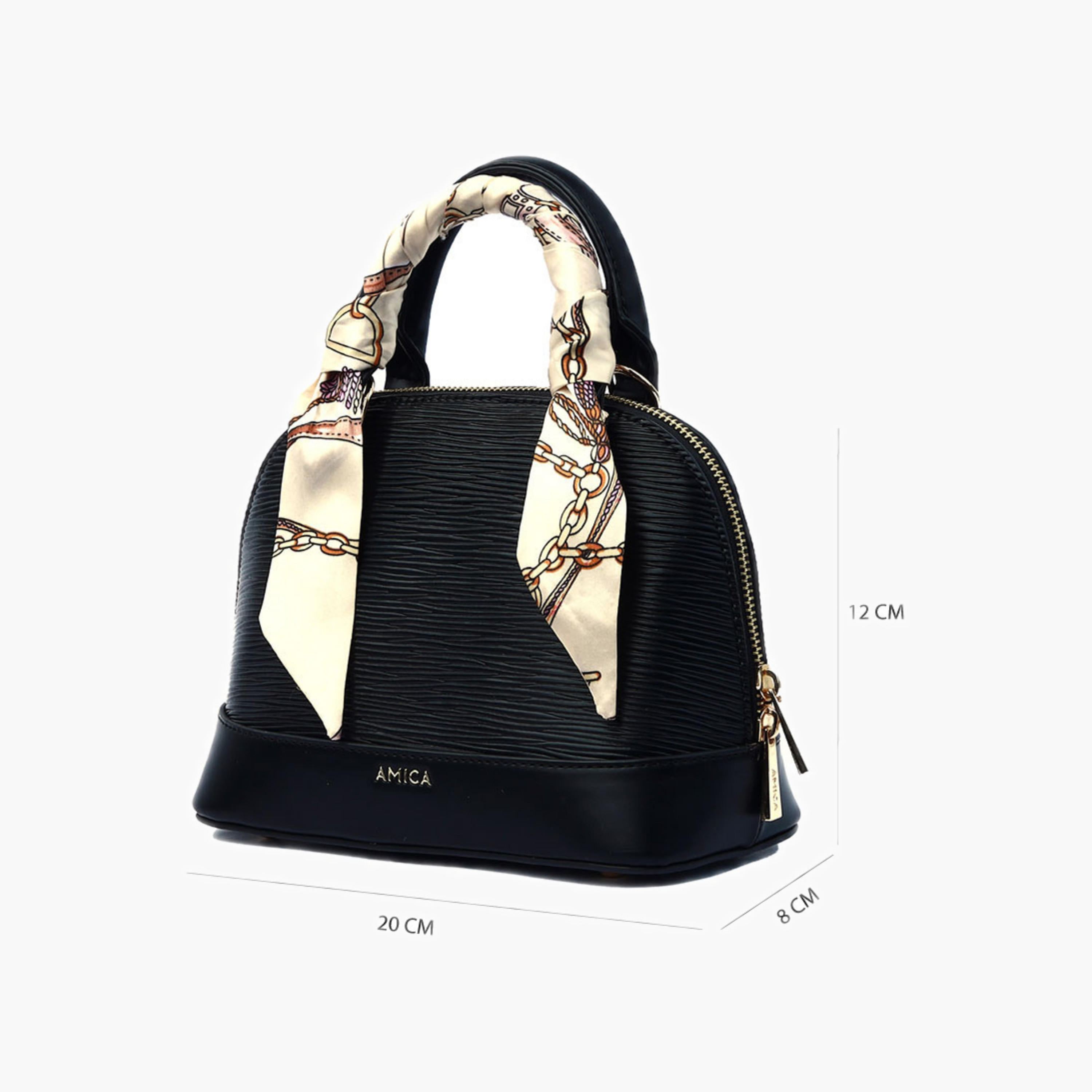 AMICA Textured Dome Bag Scarf Detail-women-bagsandwallets-handbags-image-5