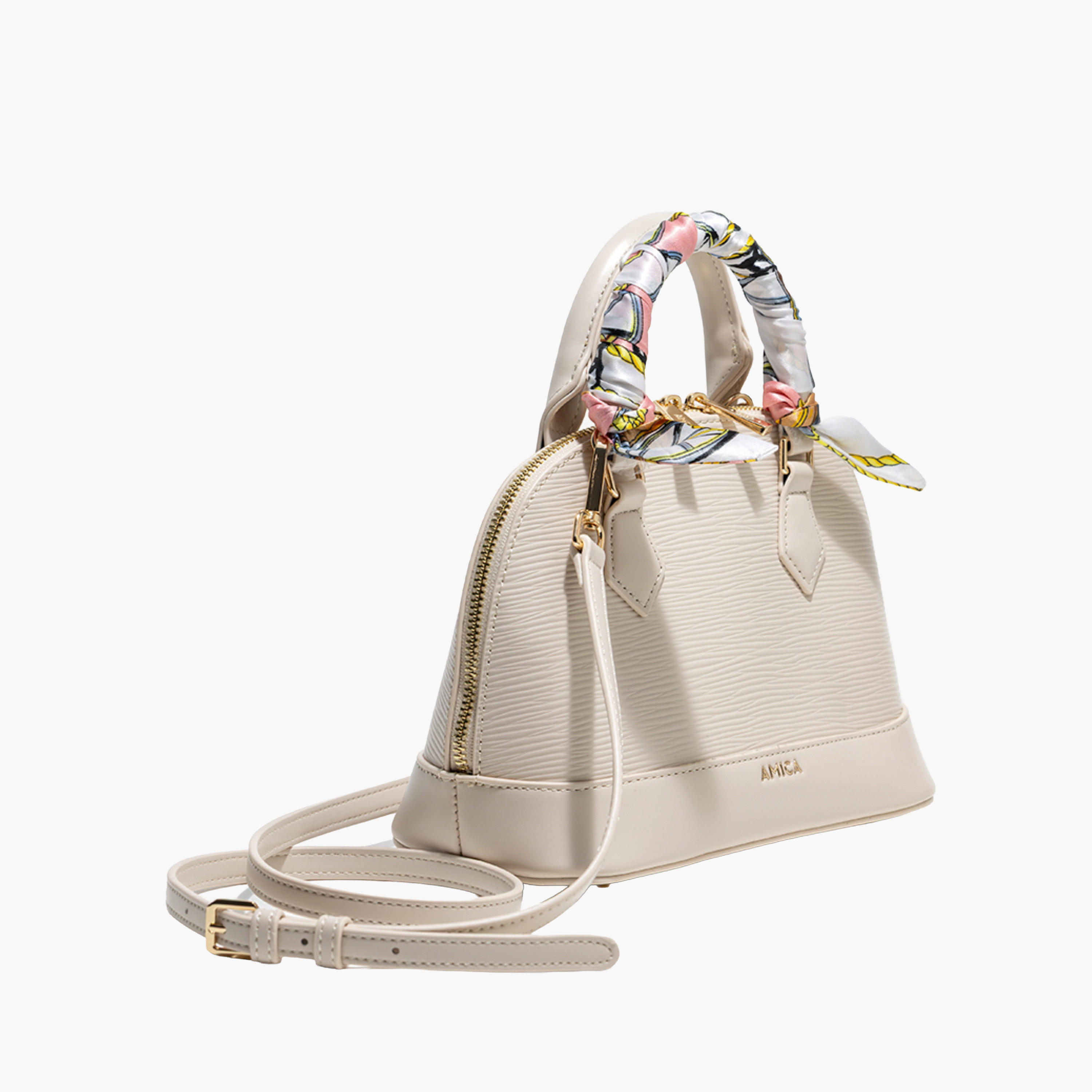 AMICA Textured Dome Bag Scarf Detail-women-bagsandwallets-handbags-image-7