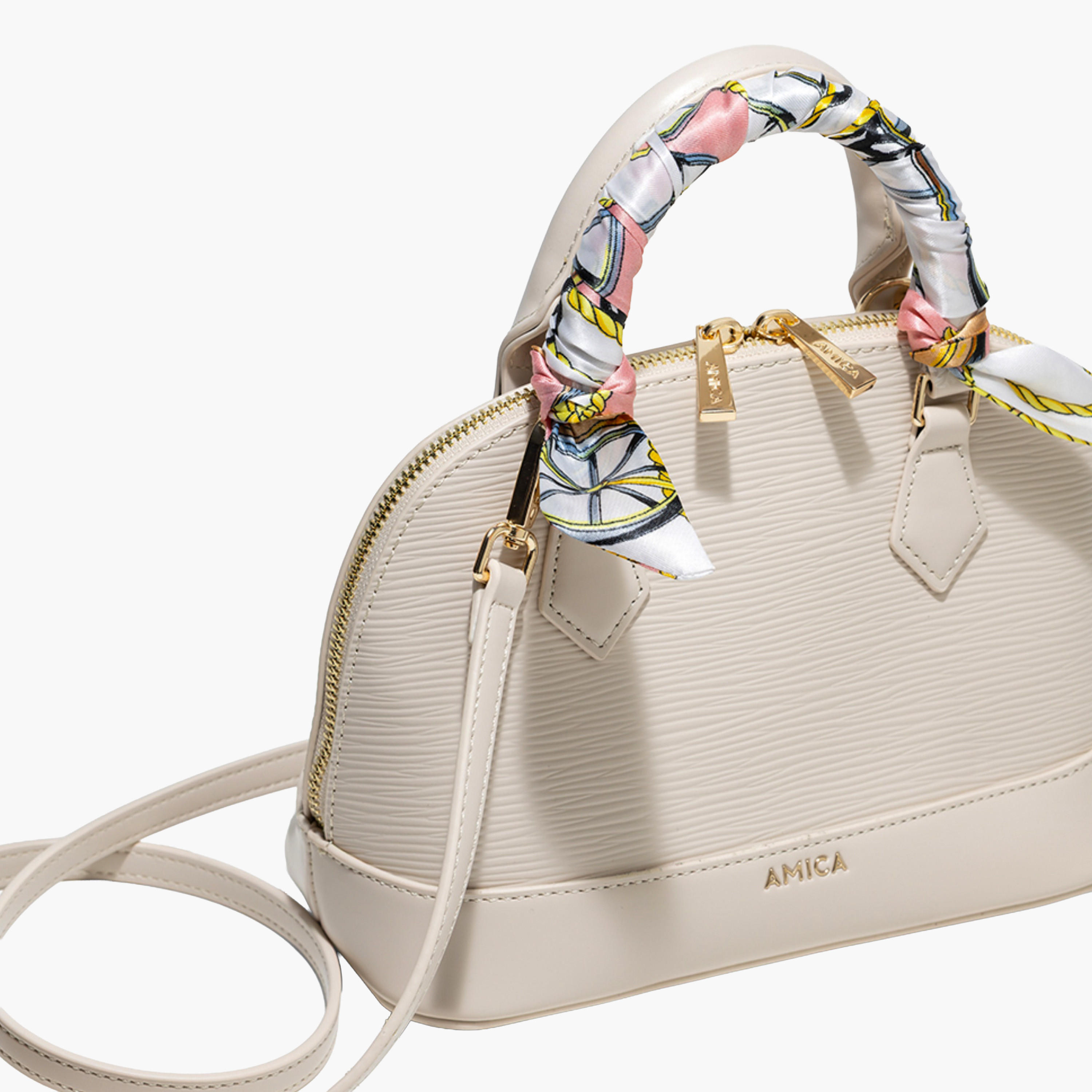 AMICA Textured Dome Bag Scarf Detail-women-bagsandwallets-handbags-image-8