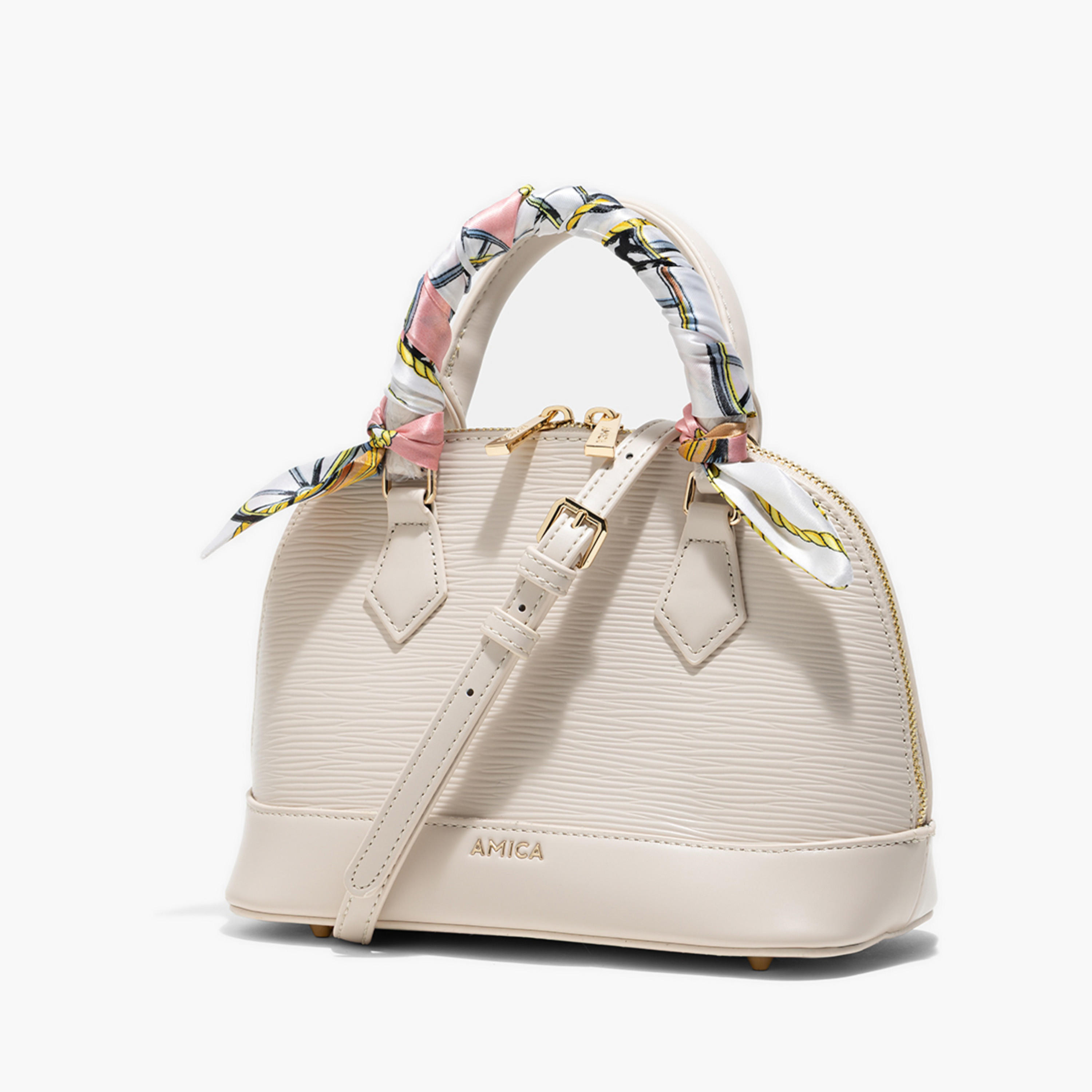 AMICA Textured Dome Bag Scarf Detail-women-bagsandwallets-handbags-image-5