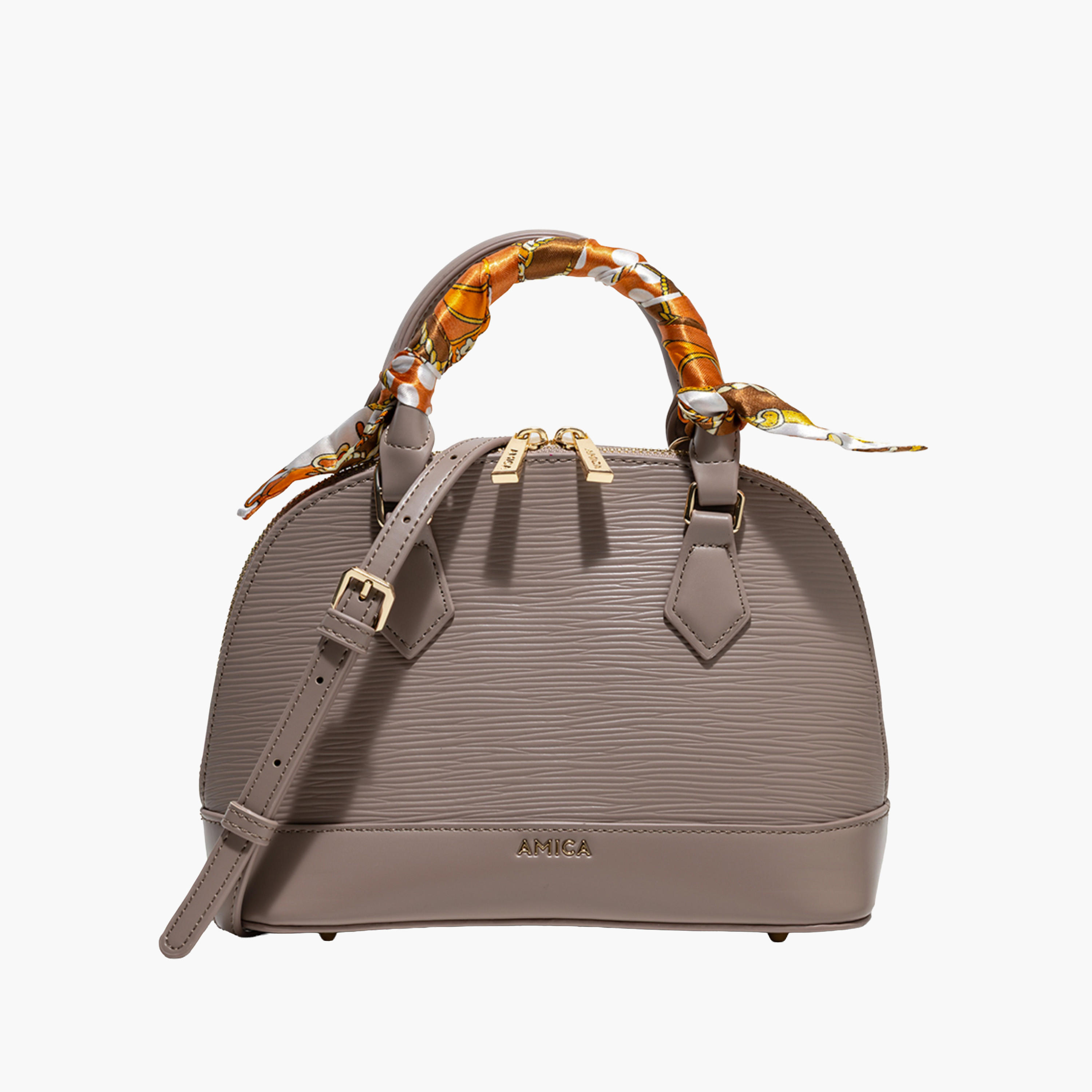 AMICA Textured Dome Bag Scarf Detail-women-bagsandwallets-handbags-image-12