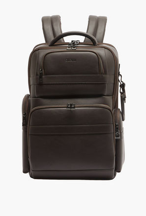 Duchini Solid Backpack with Adjustable Straps and Zip Closure - 31x43x17 cm-travel-luggagesandbags-image-1