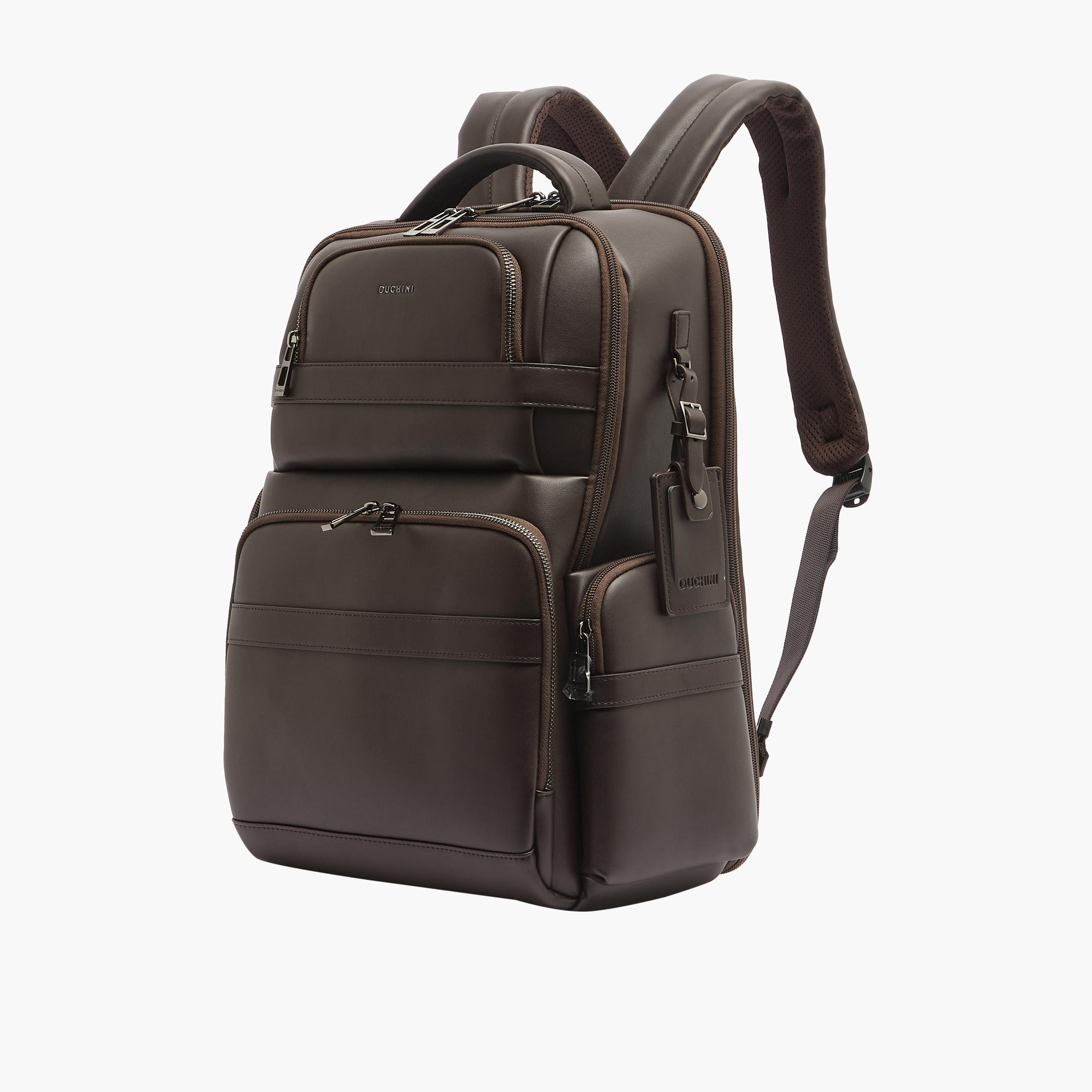 Duchini Solid Backpack with Adjustable Straps and Zip Closure - 31x43x17 cm-travel-luggagesandbags-backpacks-image-2