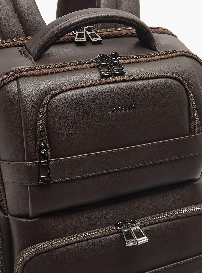Duchini Solid Backpack with Adjustable Straps and Zip Closure - 31x43x17 cm-travel-luggagesandbags-backpacks-image-4