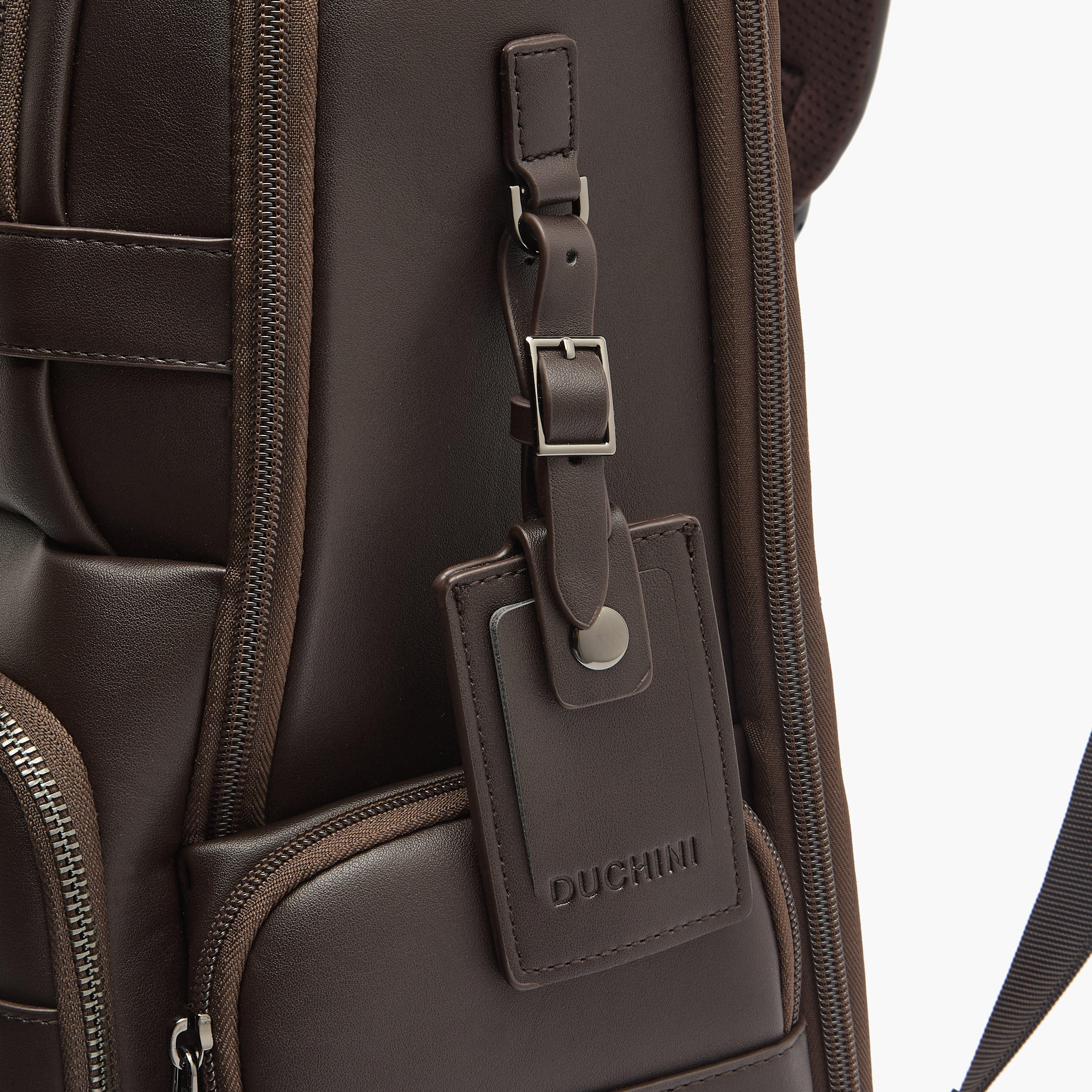 Duchini Solid Backpack with Adjustable Straps and Zip Closure - 31x43x17 cm-travel-luggagesandbags-backpacks-image-6