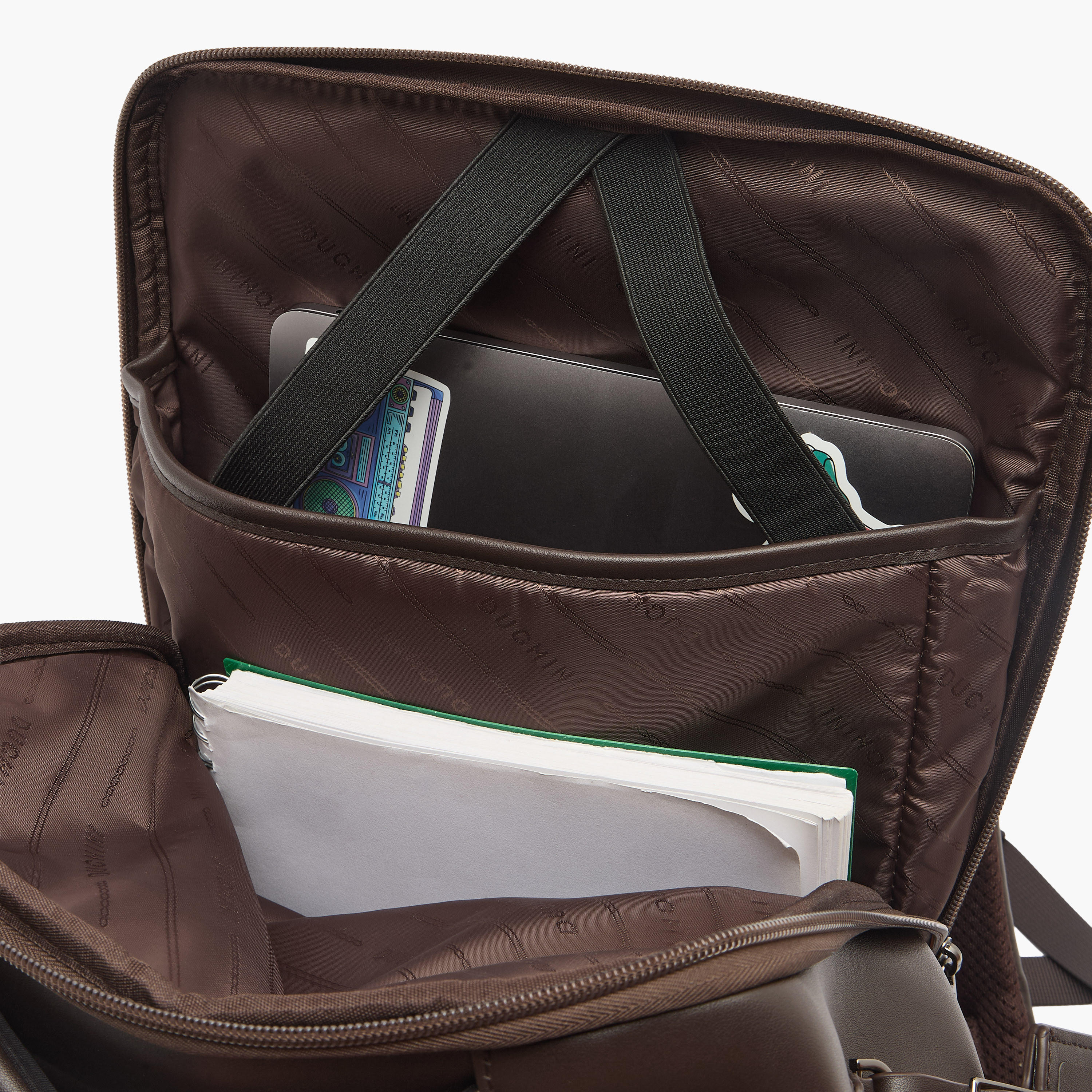 Duchini Solid Backpack with Adjustable Straps and Zip Closure - 31x43x17 cm-travel-luggagesandbags-backpacks-image-8