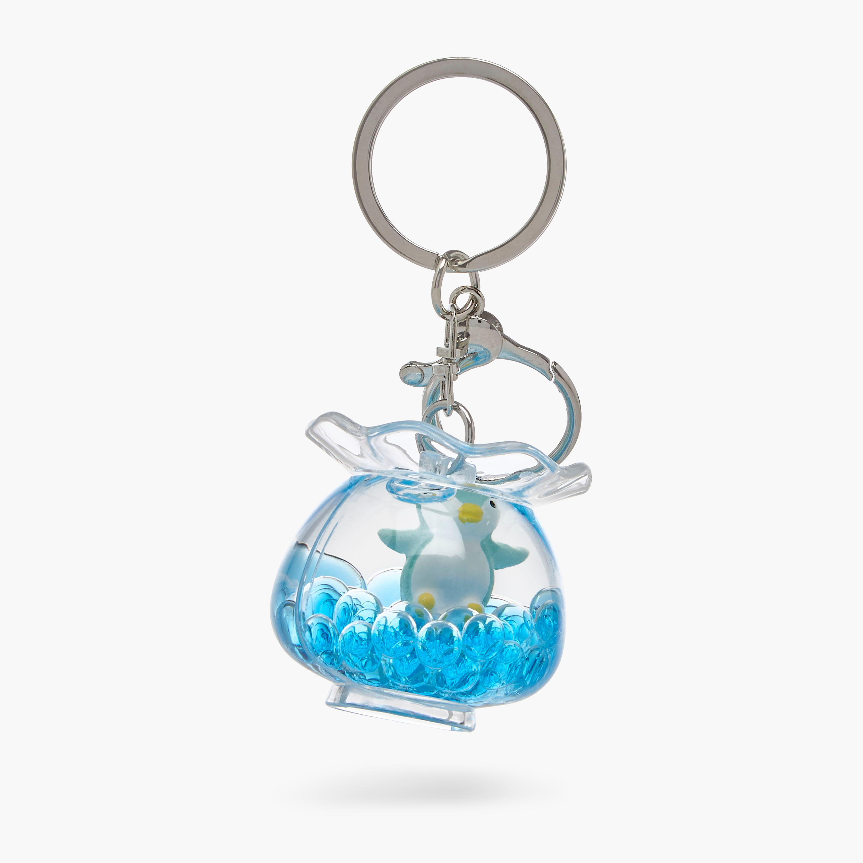 Penguin Liquid Keychain-girls-accessories-keyringsandbagcharms-image-1