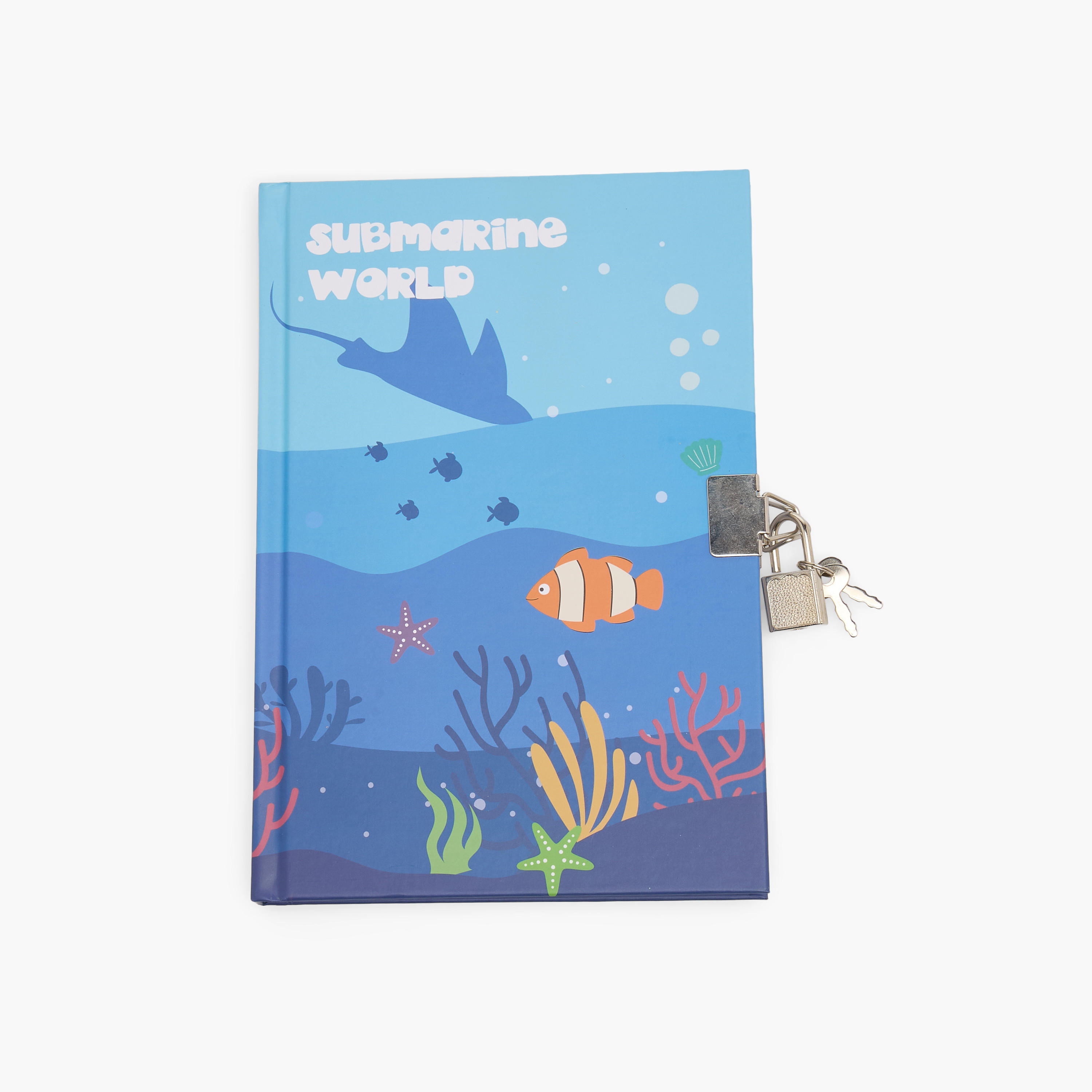 Syloon Underwater Print Stationery Set with Notebook, Pen, Stickers - Set of 6-school-stationery-sets-image-2