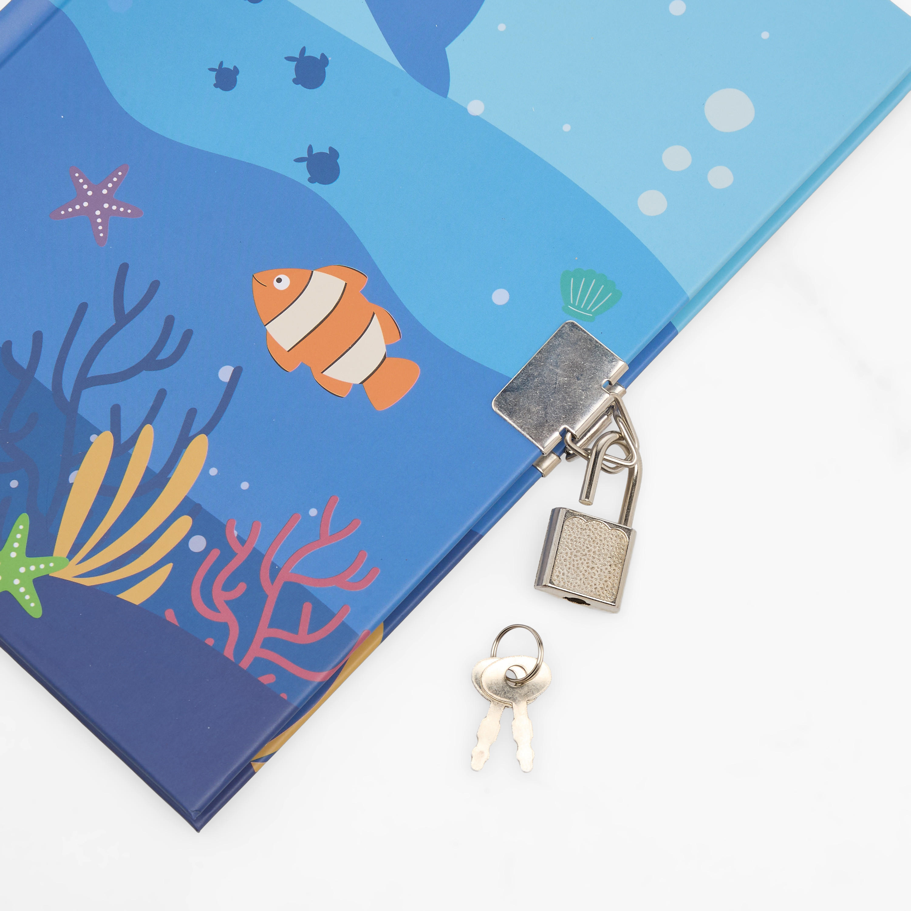 Syloon Underwater Print Stationery Set with Notebook, Pen, Stickers - Set of 6-school-stationery-sets-image-5