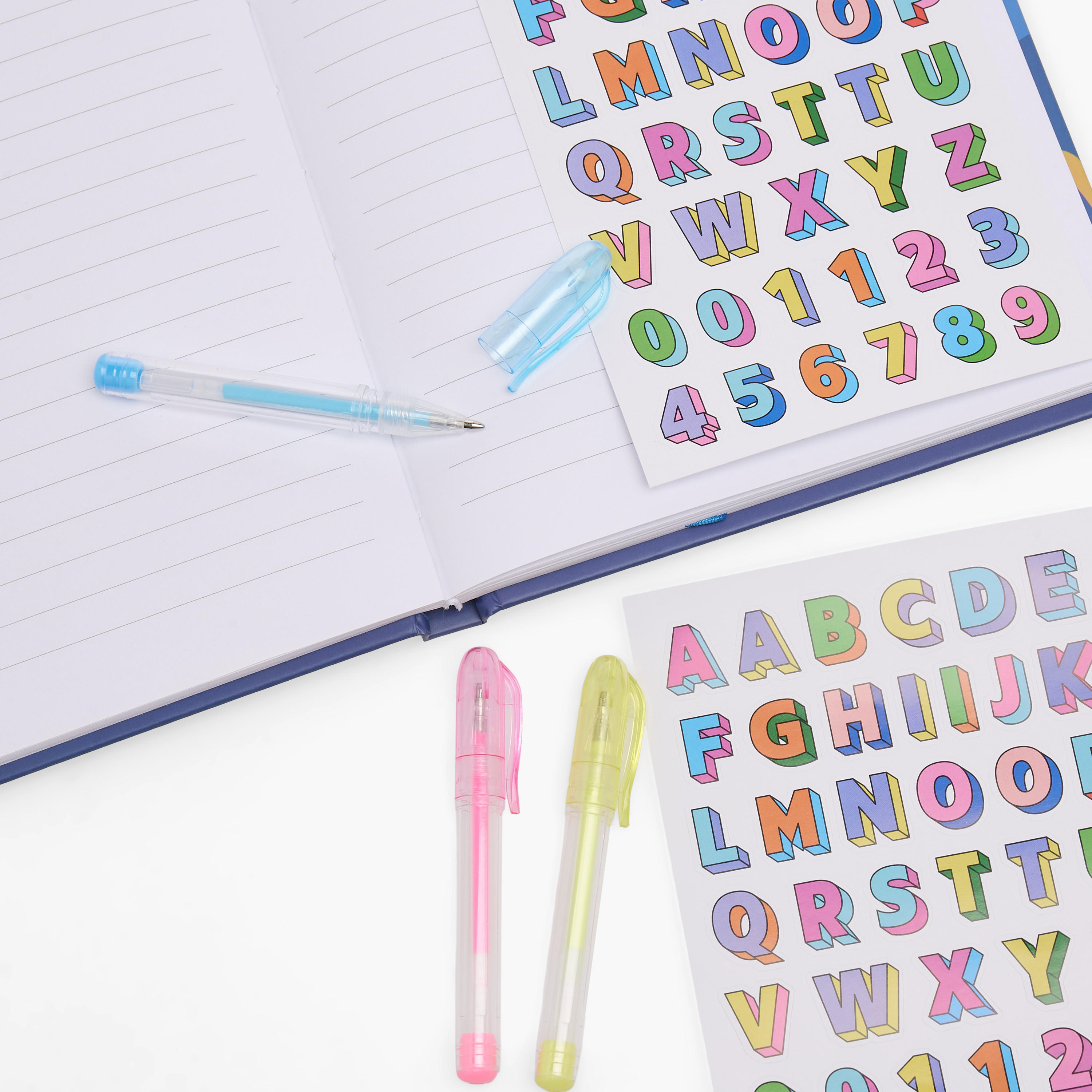 Syloon Underwater Print Stationery Set with Notebook, Pen, Stickers - Set of 6-school-stationery-sets-image-6