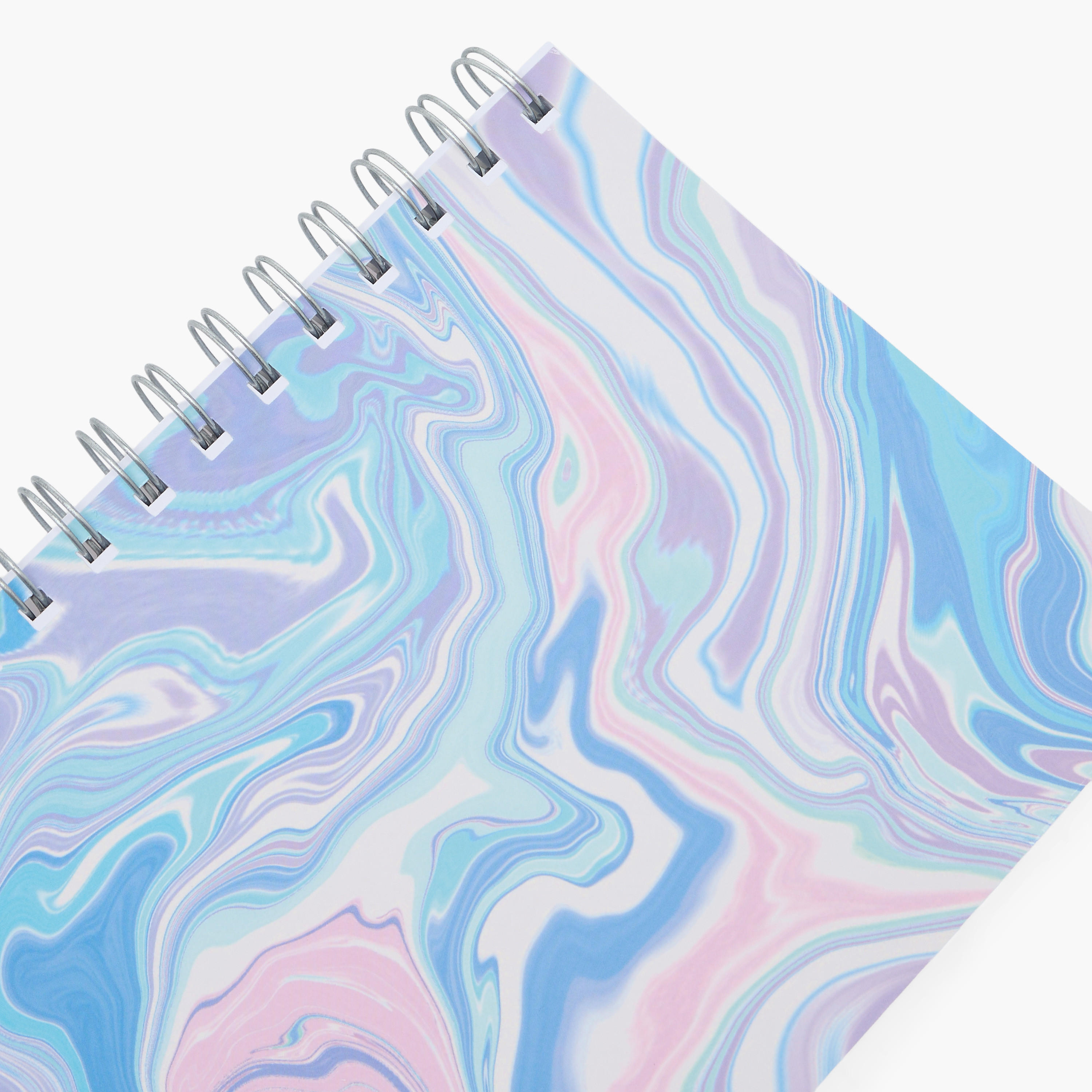 Syloon Marbled Print Notebook with Spiral Binding-school-stationery-notebooks-image-3
