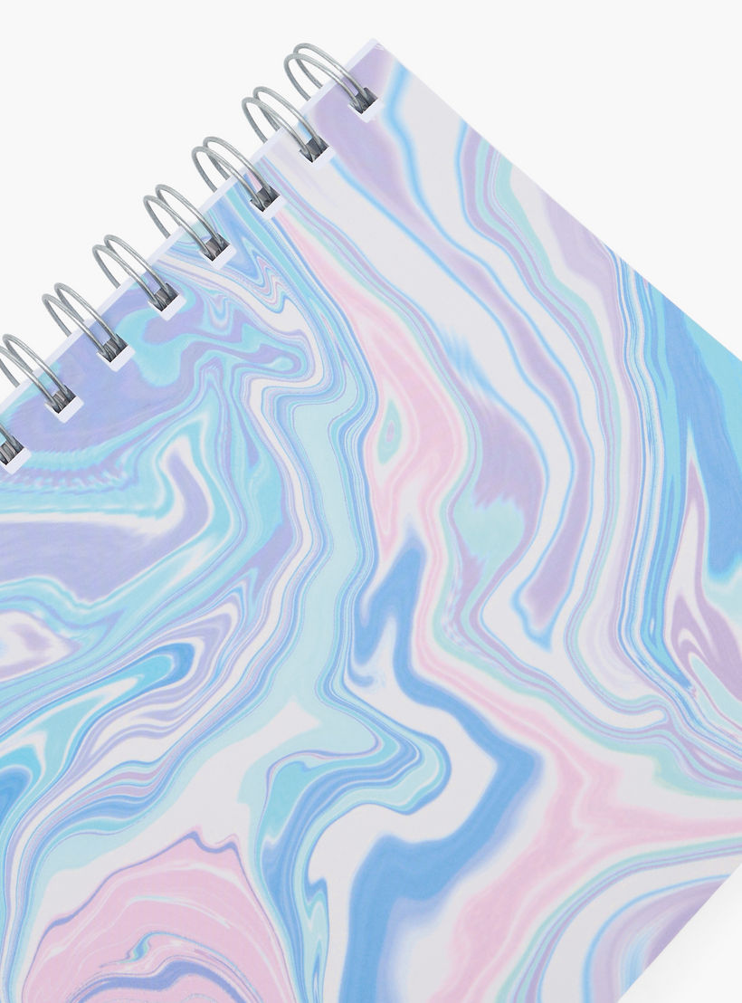 Syloon Marbled Print Notebook with Spiral Binding-school-stationery-notebooks-image-3