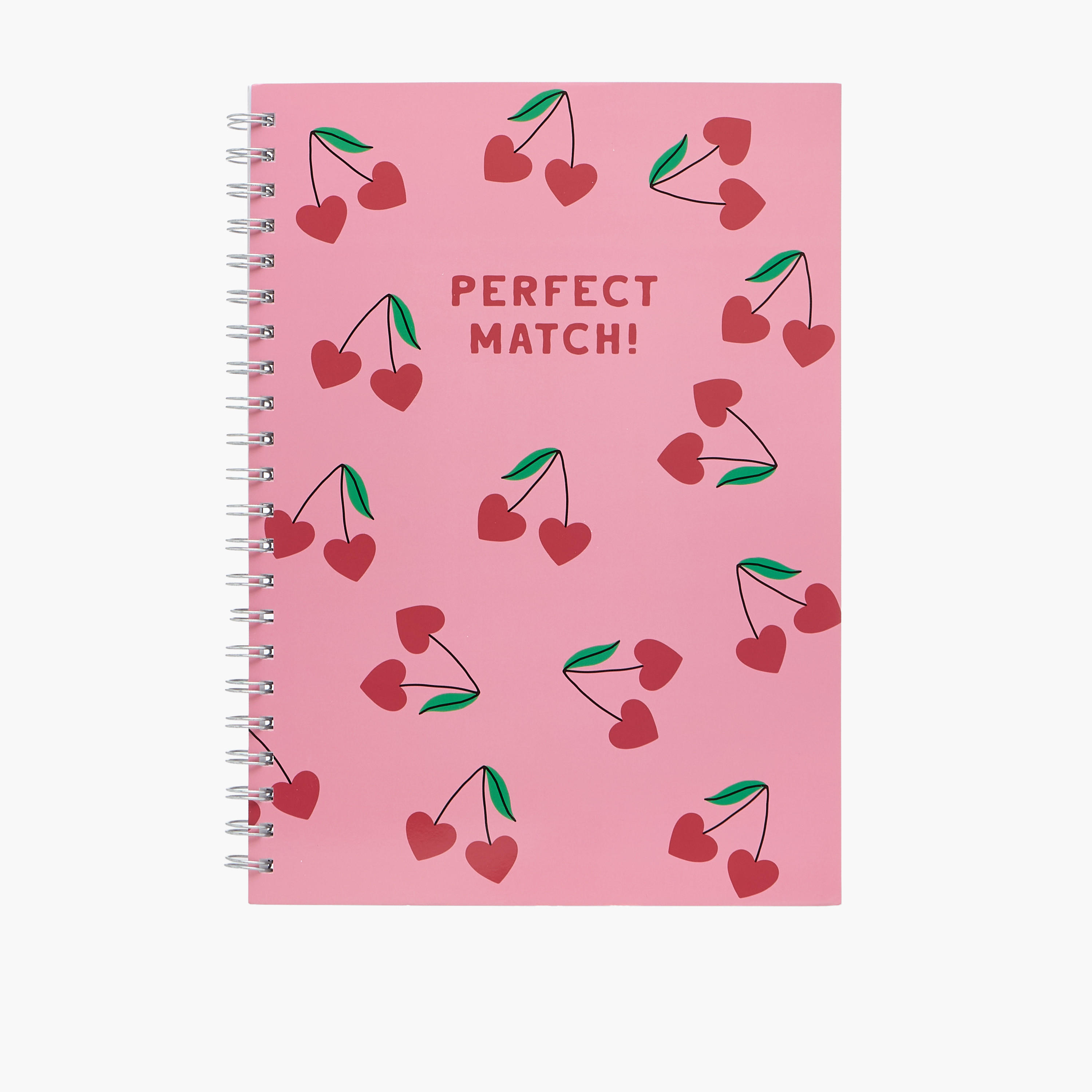 Syloon Cherry Print Notebook with Spiral Binding-school-stationery-notebooks-image-1