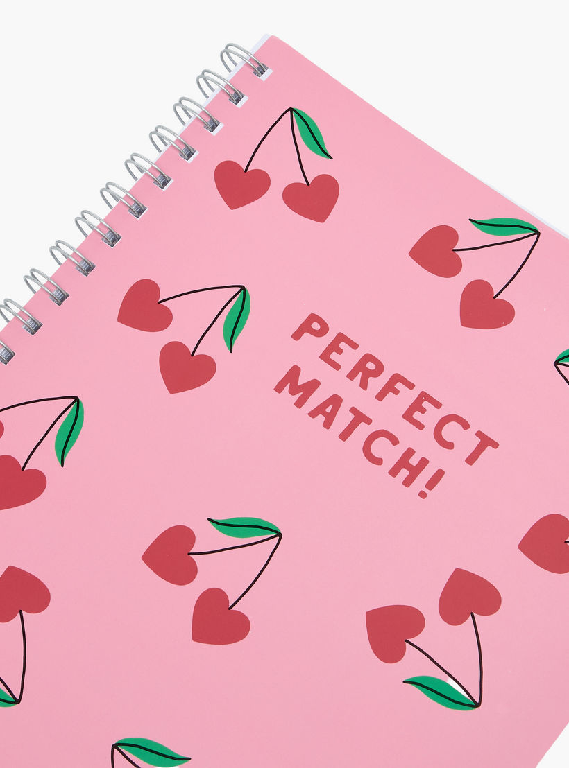 Syloon Cherry Print Notebook with Spiral Binding-school-stationery-notebooks-image-3