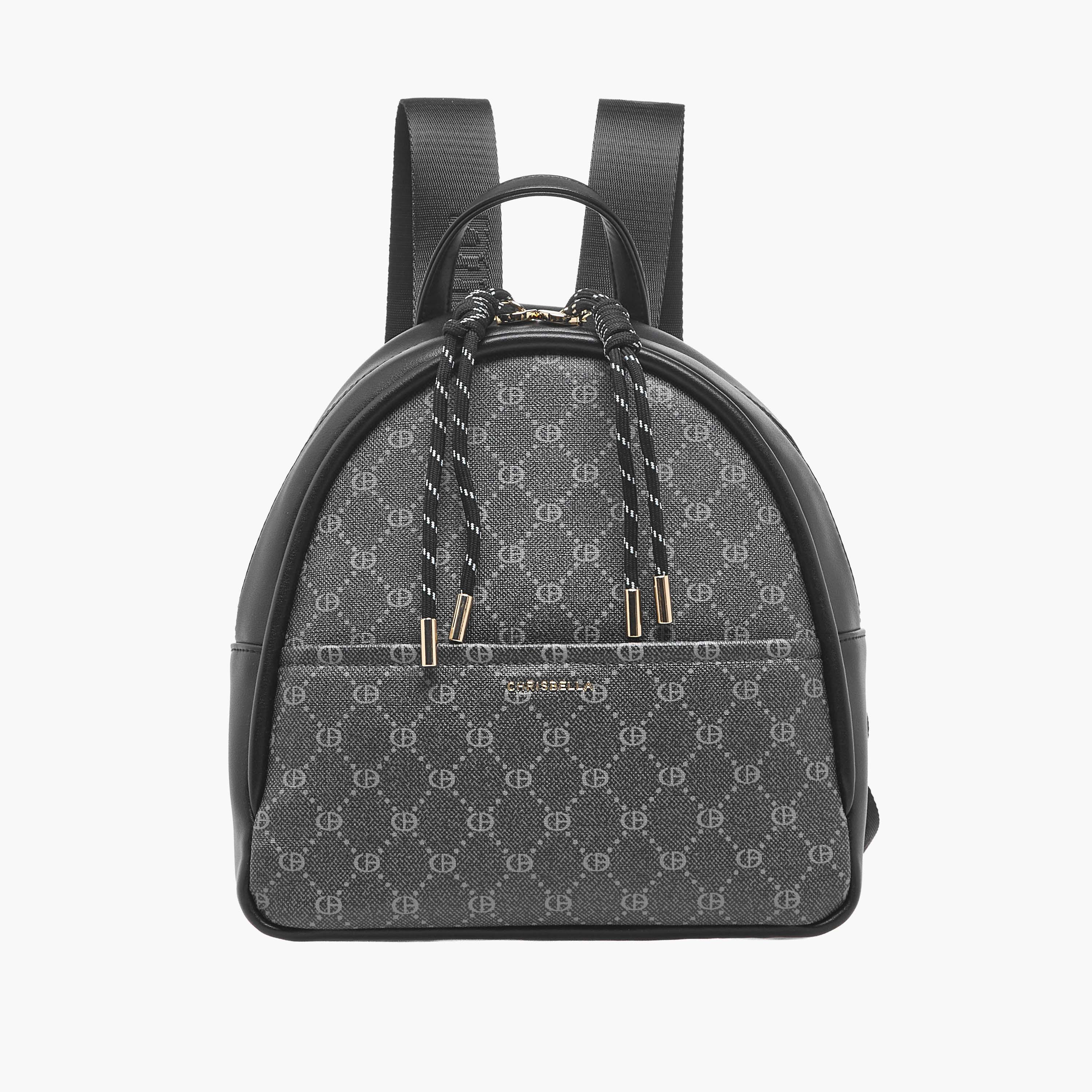 شنطة ظهر بطبعات مونوجرام مع شنطة صغيرة من كريسبيلا-women-bagsandwallets-backpacks-image-5