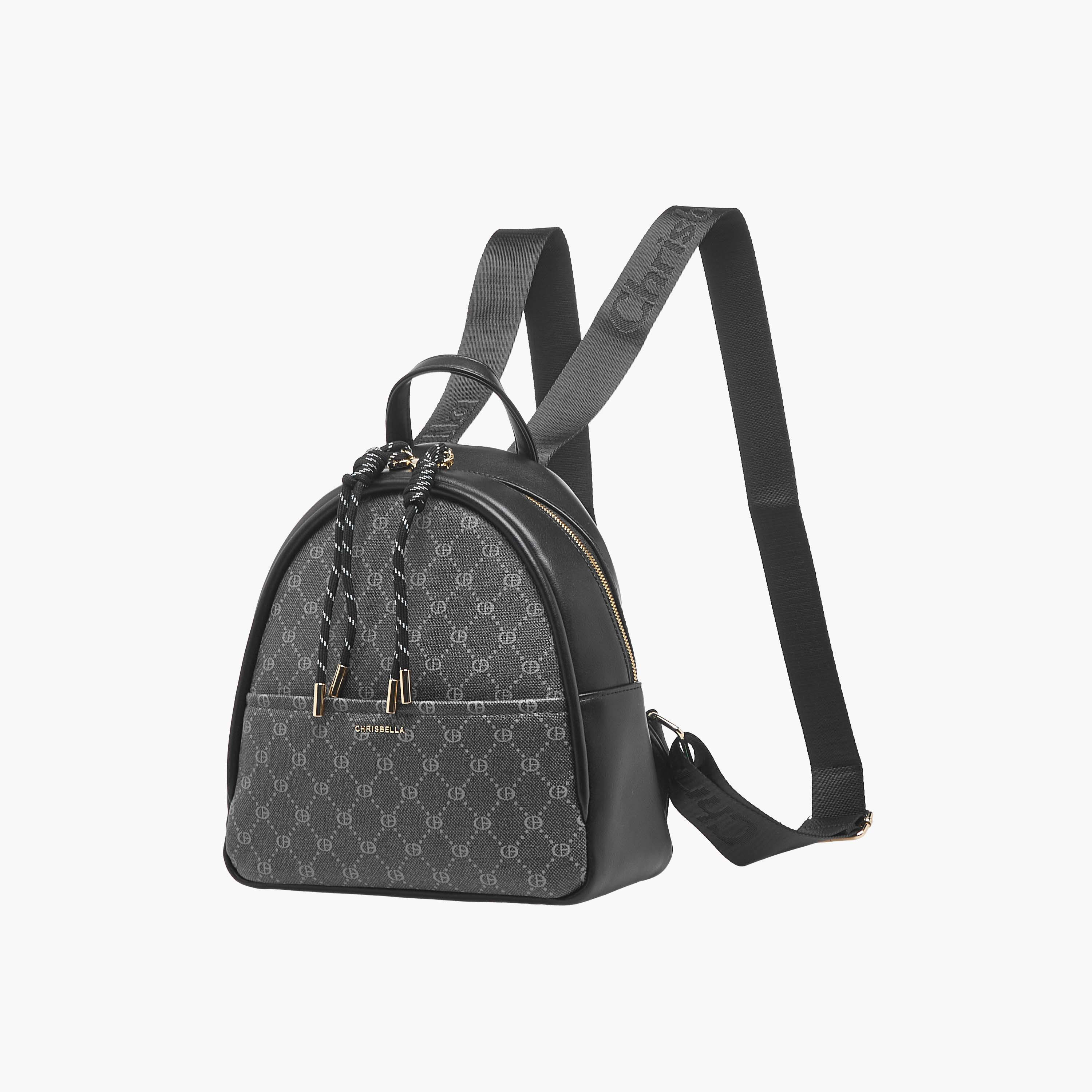 شنطة ظهر بطبعات مونوجرام مع شنطة صغيرة من كريسبيلا-women-bagsandwallets-backpacks-image-6