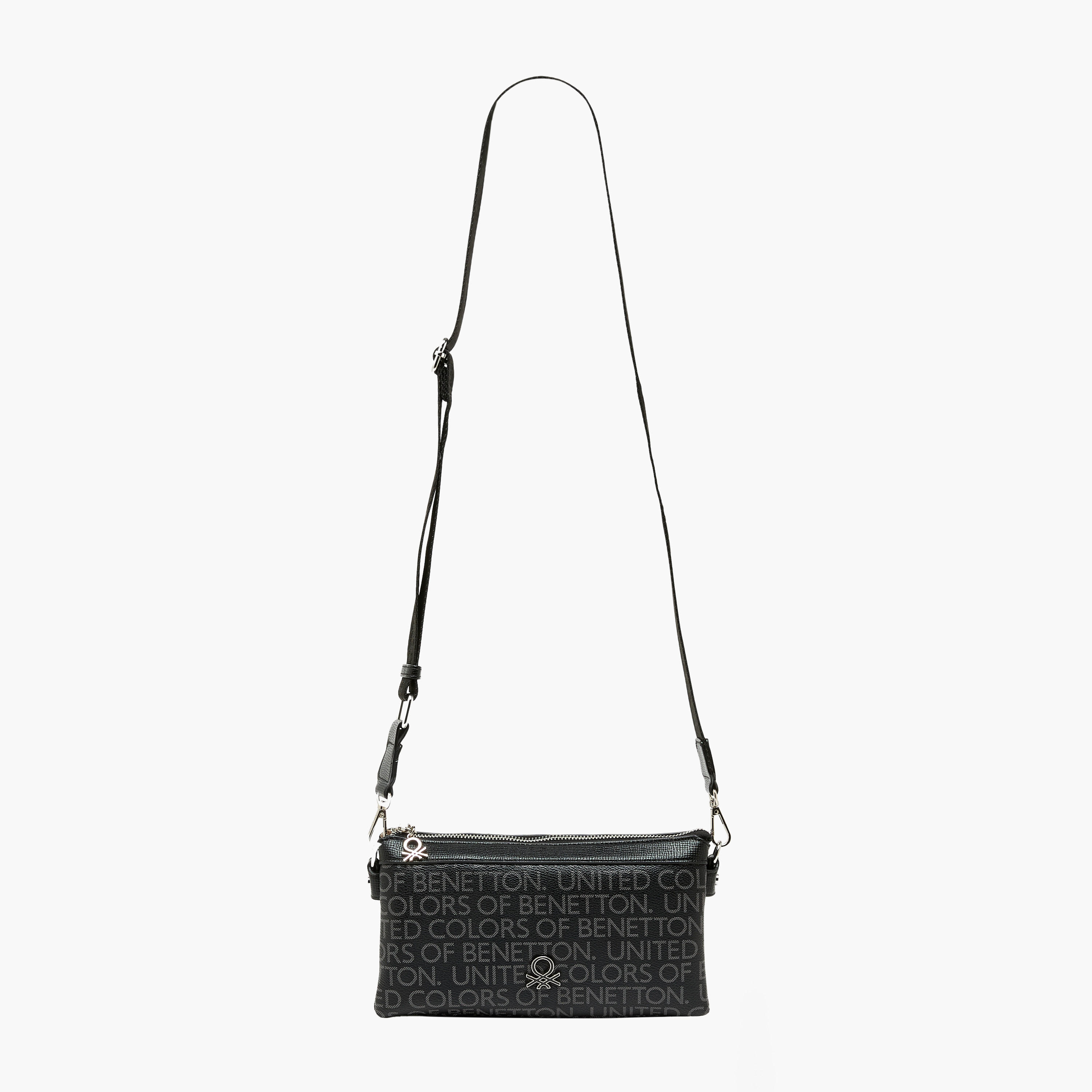 United Colors of Benetton Monogram Crossbody Bag with Chain Detail-women-bagsandwallets-handbags-image-2