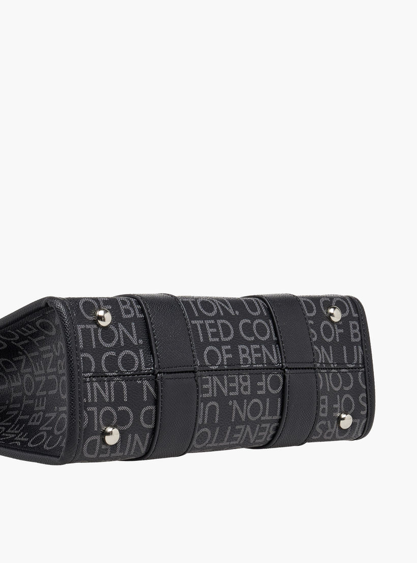 United Colors of Benetton Typography Print Tote Bag with Zip Closure-women-bagsandwallets-handbags-image-6