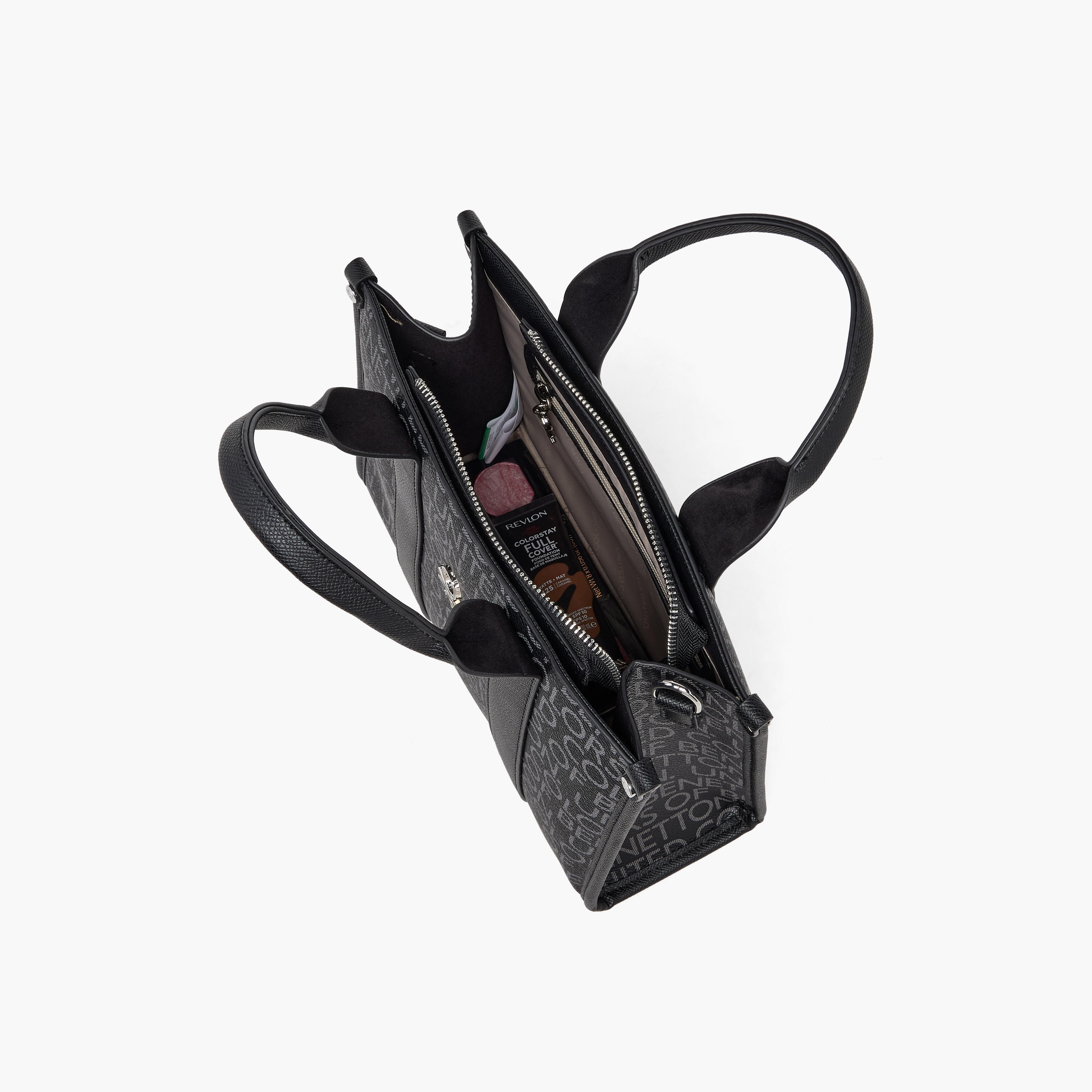 United Colors of Benetton Typography Print Tote Bag with Zip Closure-women-bagsandwallets-handbags-image-7