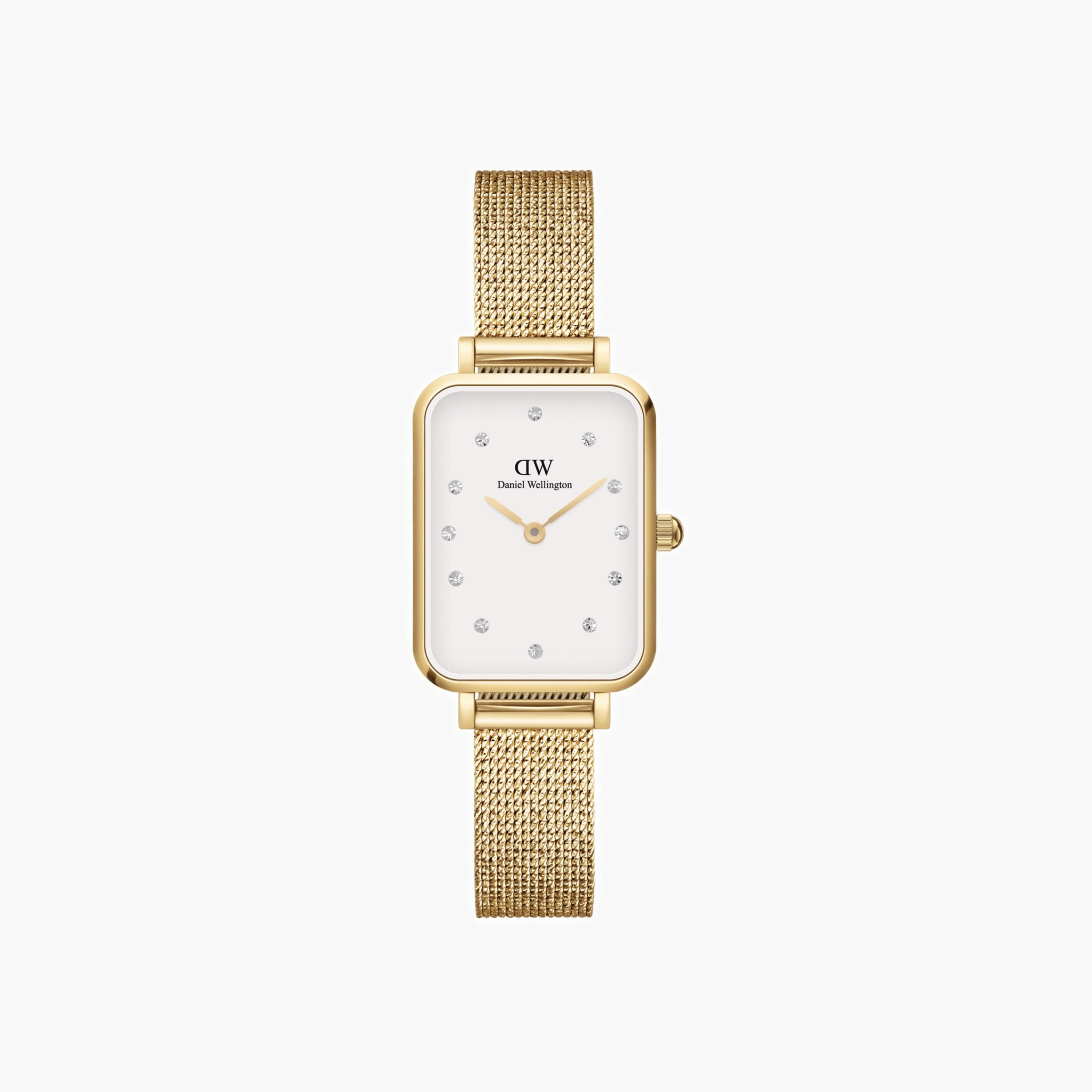 Daniel Wellington Rectangular Mesh Watch With Crystals-women-watchesandjewellery-watches-image-1