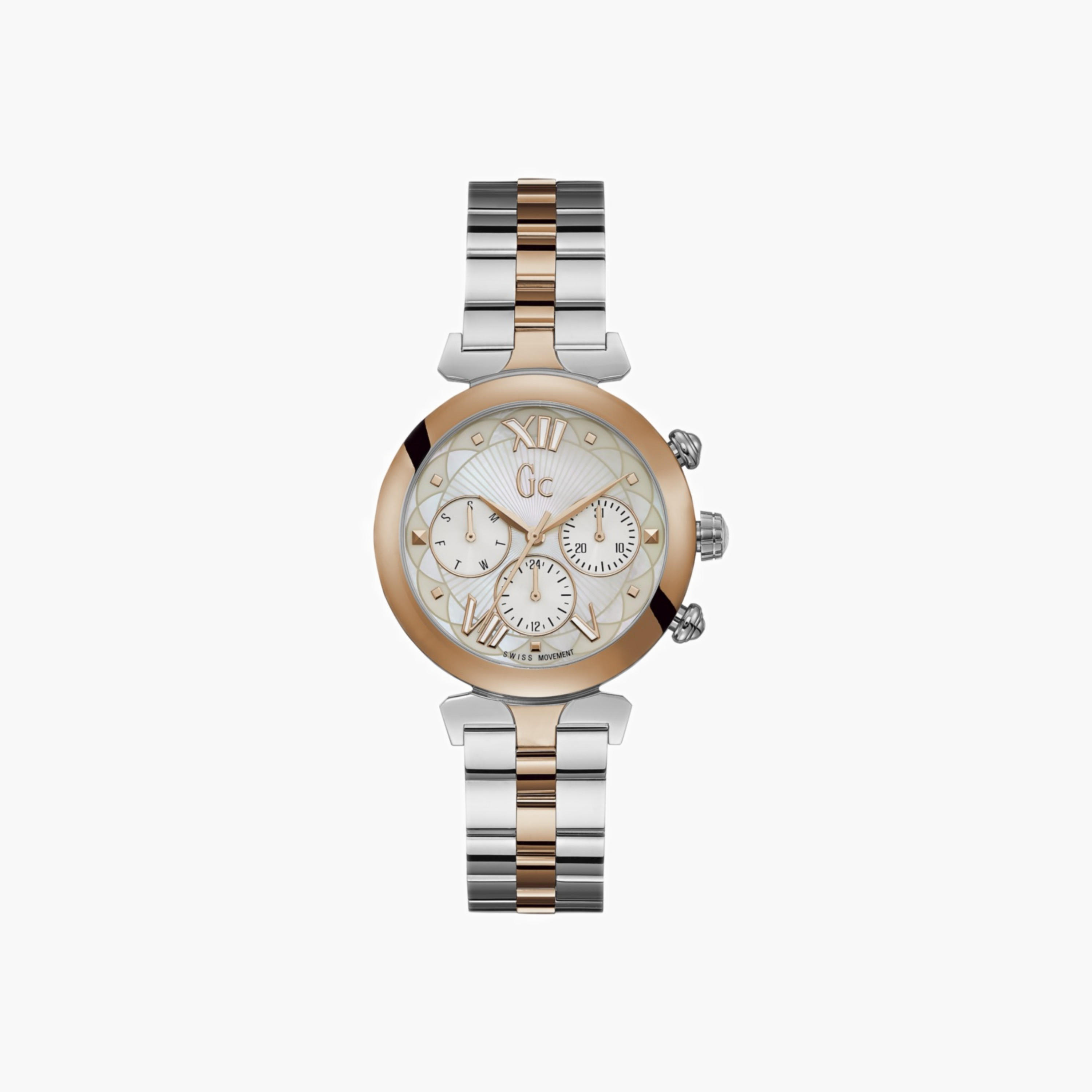 ساعة كرونوغراف بسوار ثنائي اللون-women-watchesandjewellery-watches-image-1