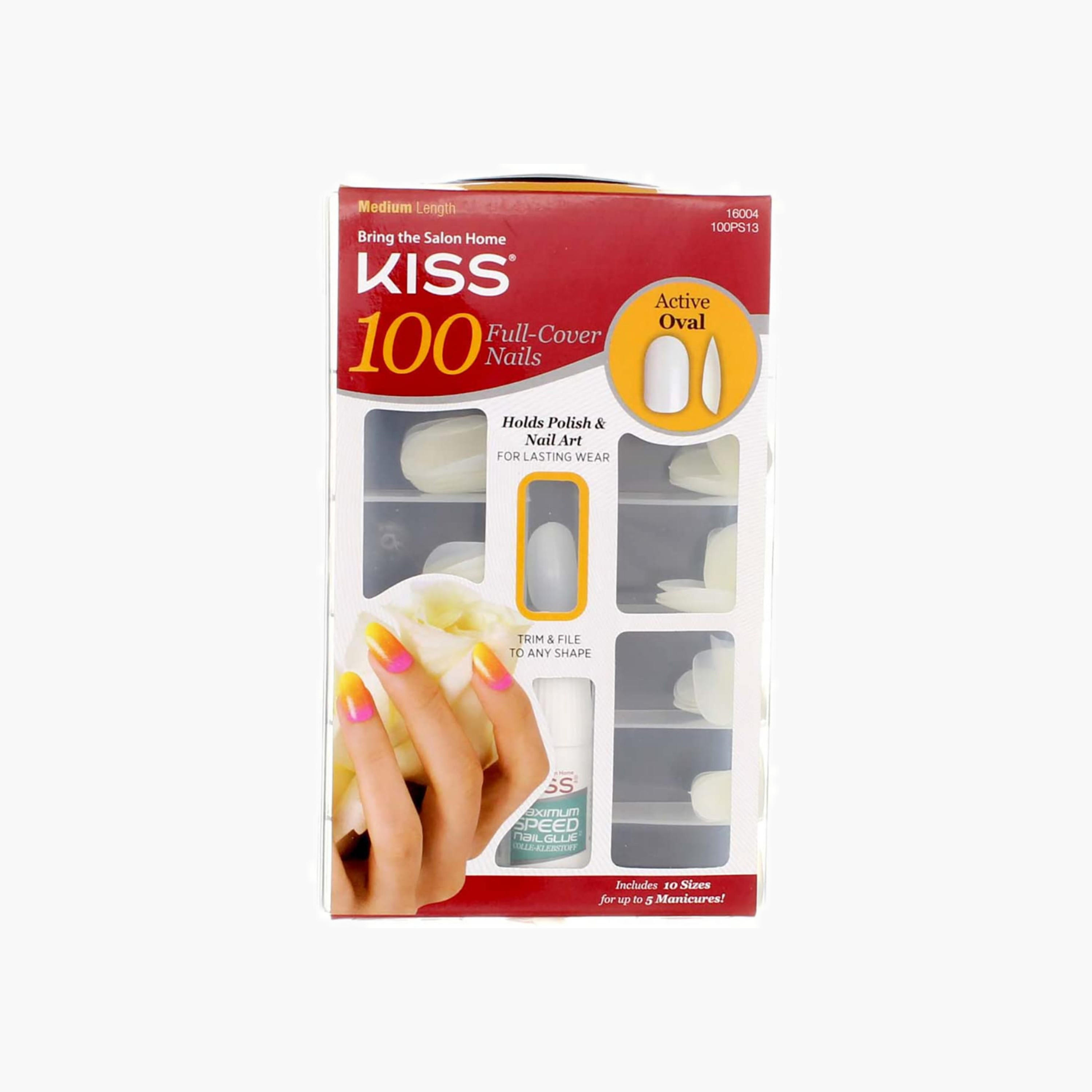 Kiss Cosmetics Active Oval Full Cover Nails-beautyandpersonalcare-makeup-lips-lipliners-image-1