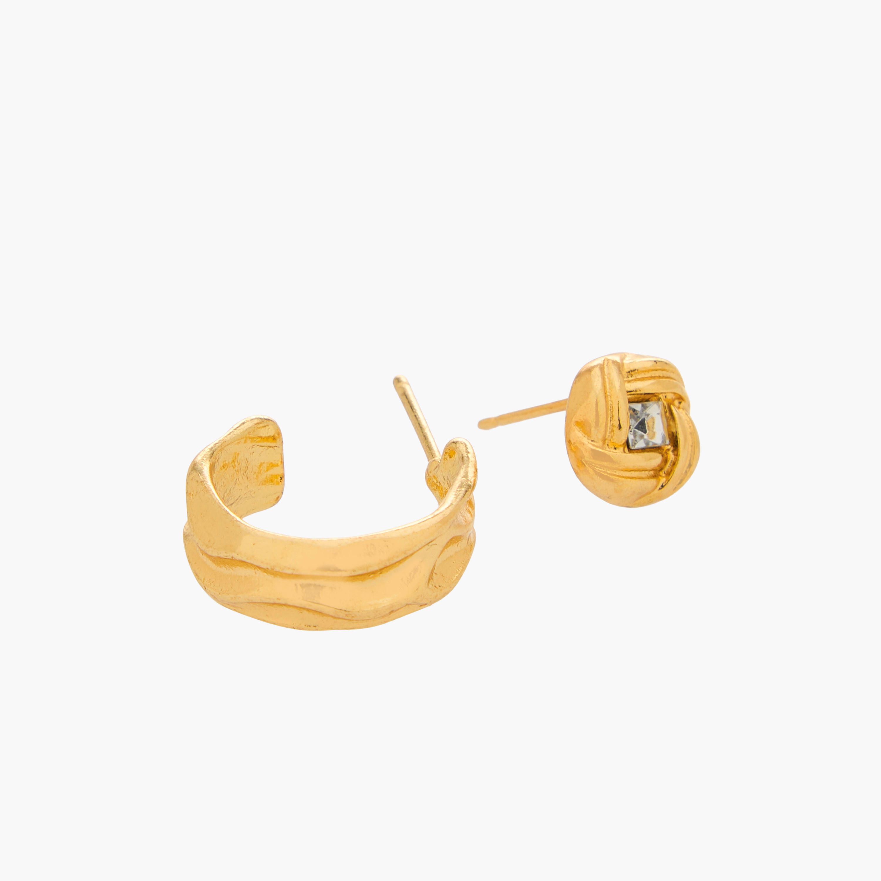 Pack of 9 Gold Tone Assorted Earrings with Pushback Closure-women-watchesandjewellery-jewellery-earrings-image-4